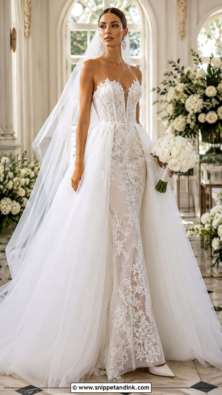 Madi Lane Wedding Dress With Detachable Overskirt - Snippet and Ink - 20 Madi Lane Bridal Ideas