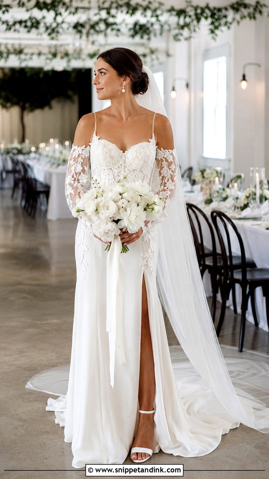 Madi Lane Wedding Dress With Detachable Sleeves - Snippet and Ink - 20 Madi Lane Bridal Ideas