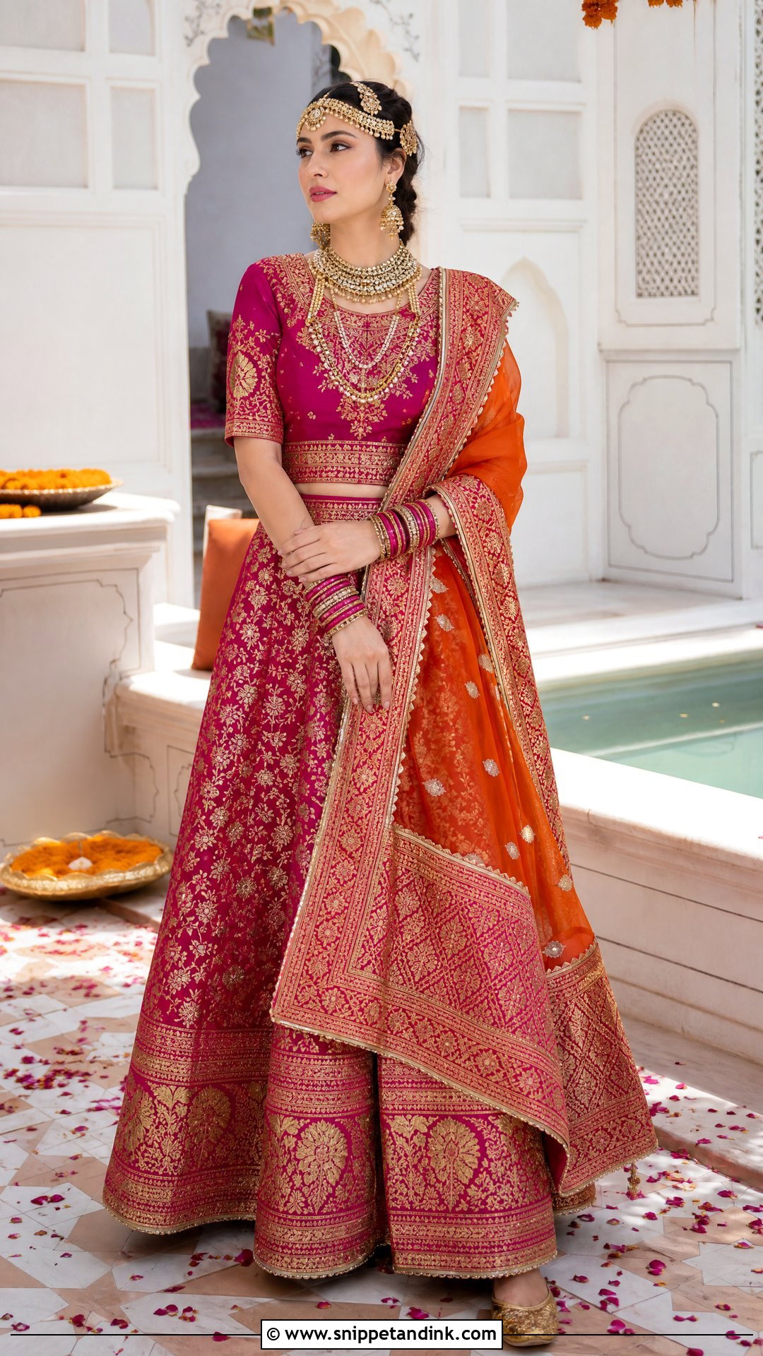 Magenta Banarasi Bridal Lehenga - Snippet and Ink - 20 Pakistani Bride Dresses