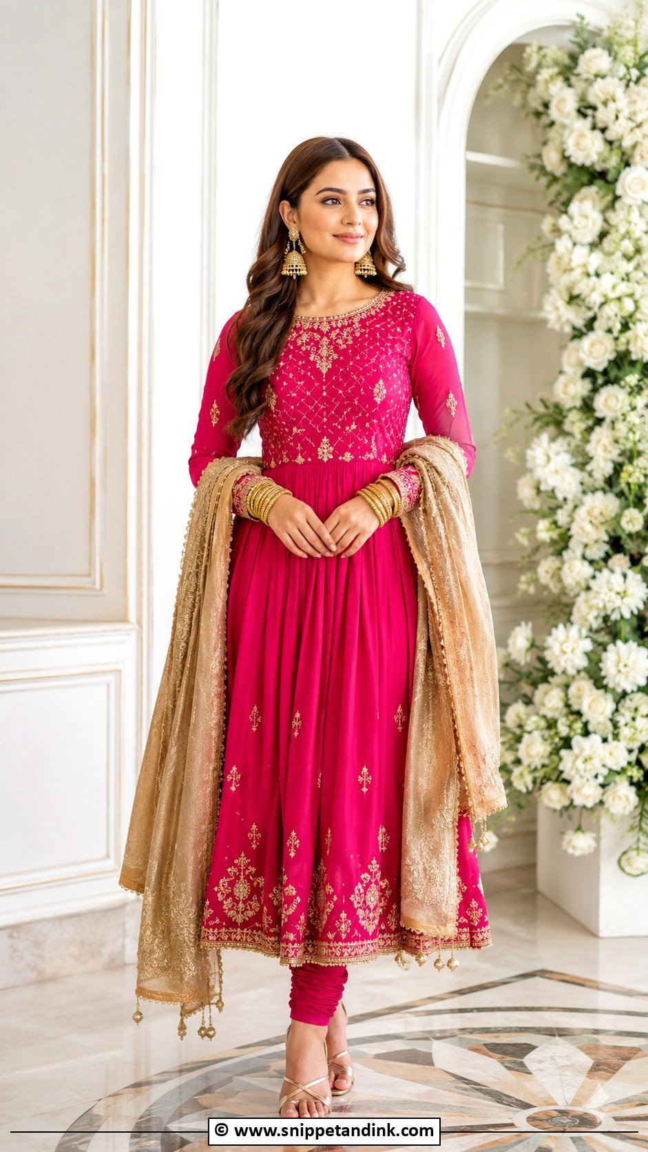 Magenta Pishwas Barat Dress - Snippet and Ink - 30 Barat Dress Ideas