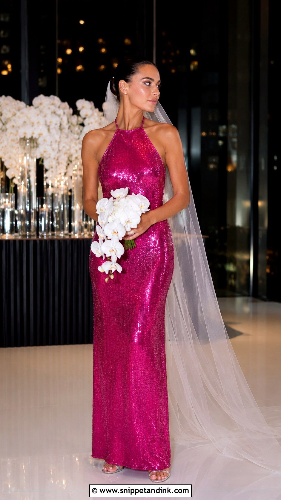 Magenta Sequin Wedding Dress - Snippet and Ink - 20 Magenta Wedding Dress Ideas