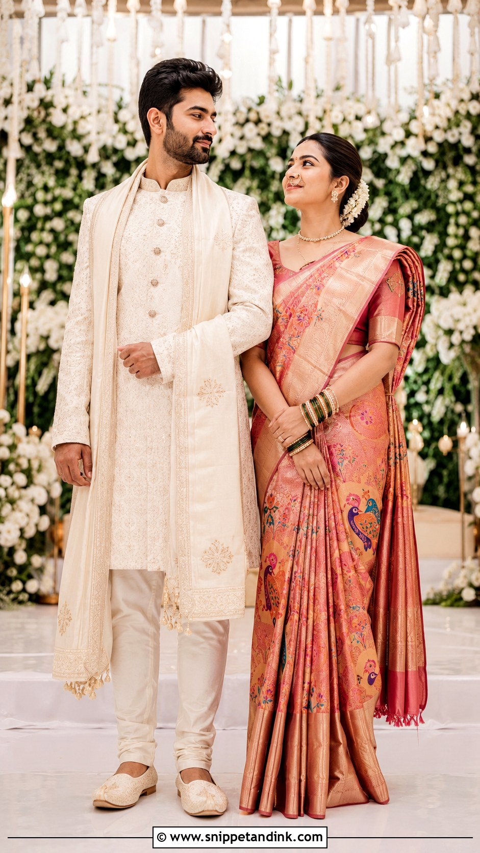 Maharashtrian Engagement Couple Outfit - Snippet and Ink - 25 Maharashtrian Wedding Couple Outfits