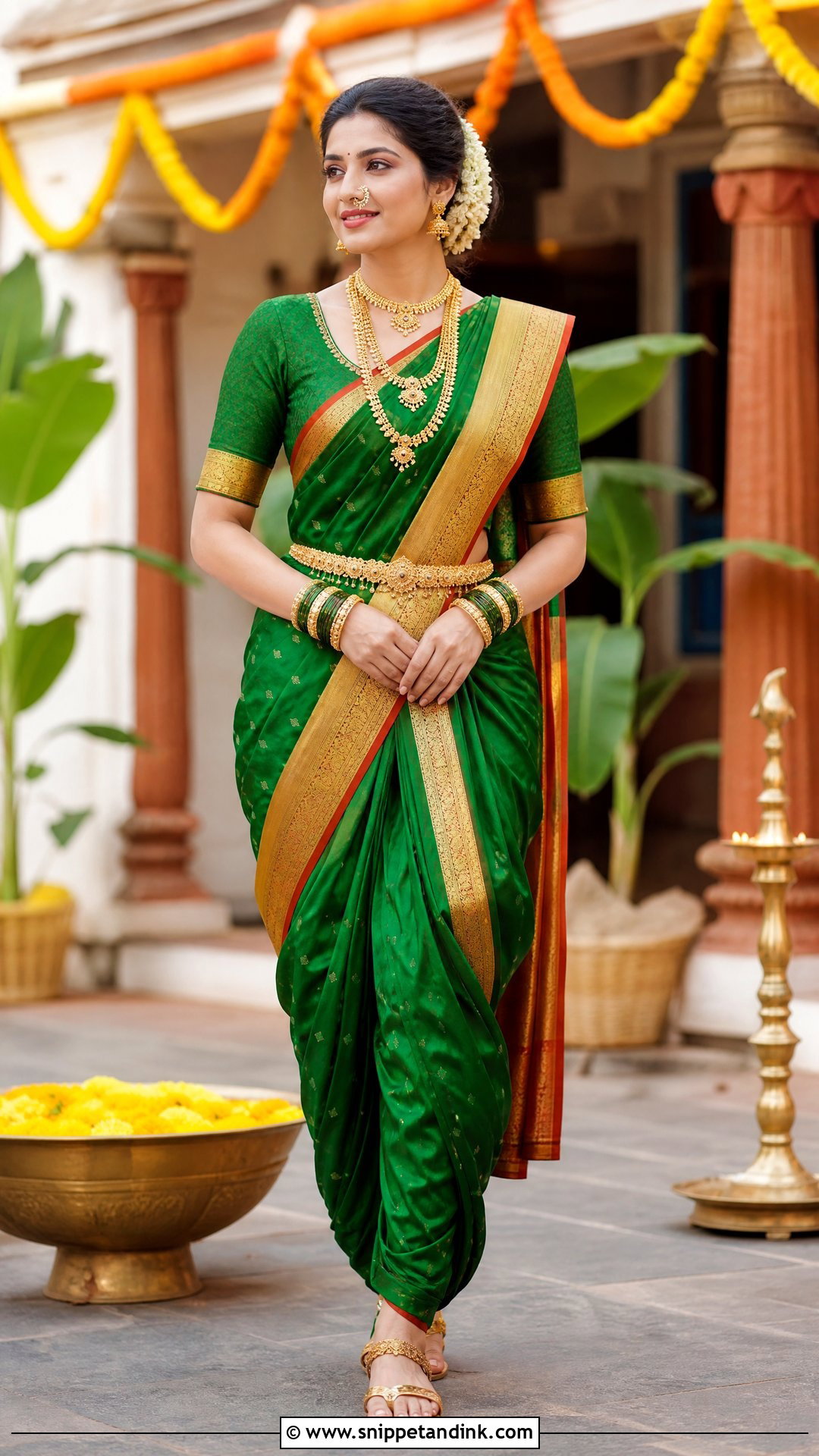 Maharashtrian Nauvari Bridal Saree - Snippet and Ink - 20 Unique Indian Bridal Outfits