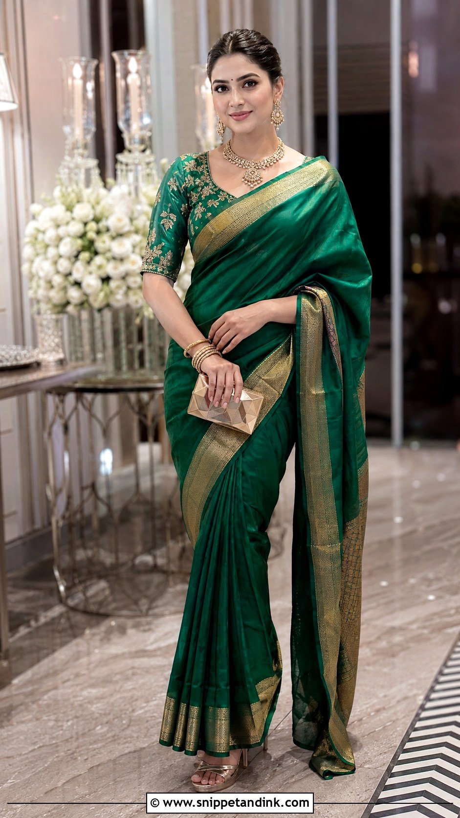 Maharashtrian Reception Saree Look - Snippet and Ink - 25 Maharashtrian Wedding Look Ideas