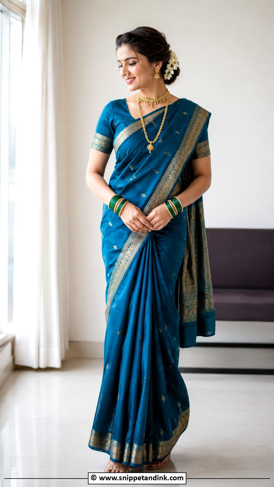 Maharashtrian Saree Court Marriage Outfit - Snippet and Ink - 25 Indian Court Marriage Outfit Ideas