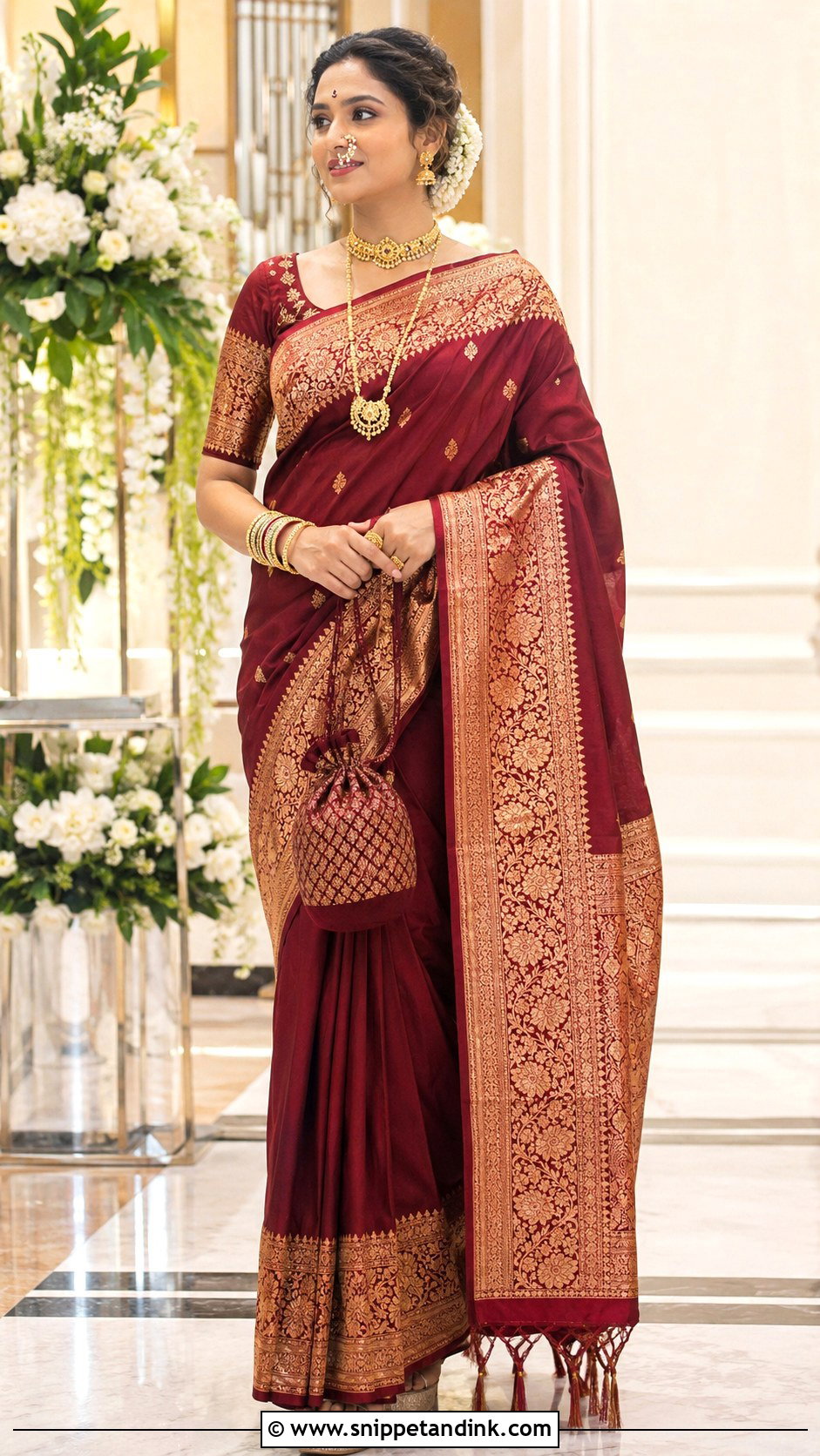 Maharashtrian Shalu Saree Outfit - Snippet and Ink - 20 Maharatrian Wedding Outfit Ideas