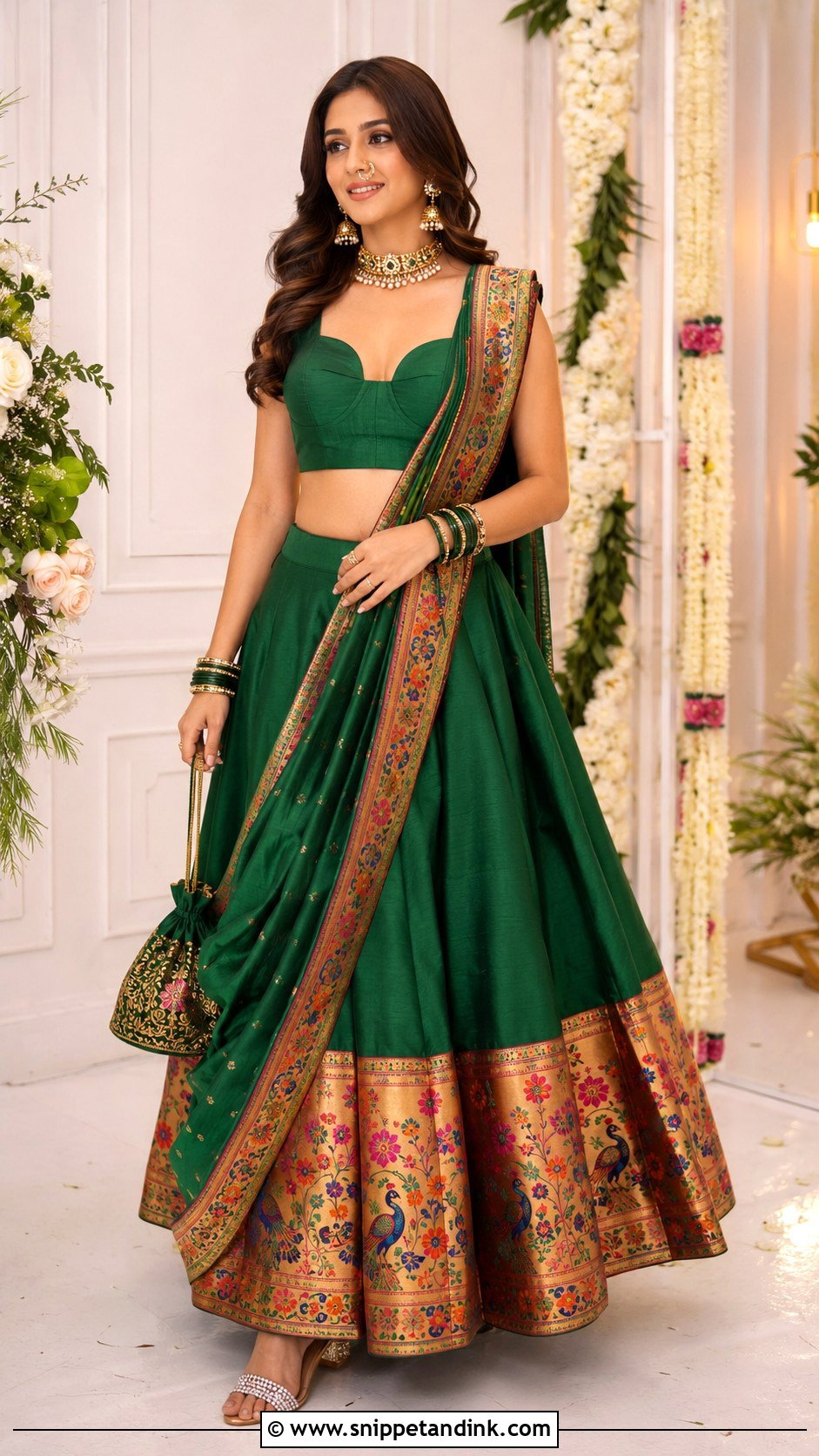 Maharashtrian Sister Of The Bride Lehenga Look - Snippet and Ink - 25 Maharashtrian Wedding Look Ideas