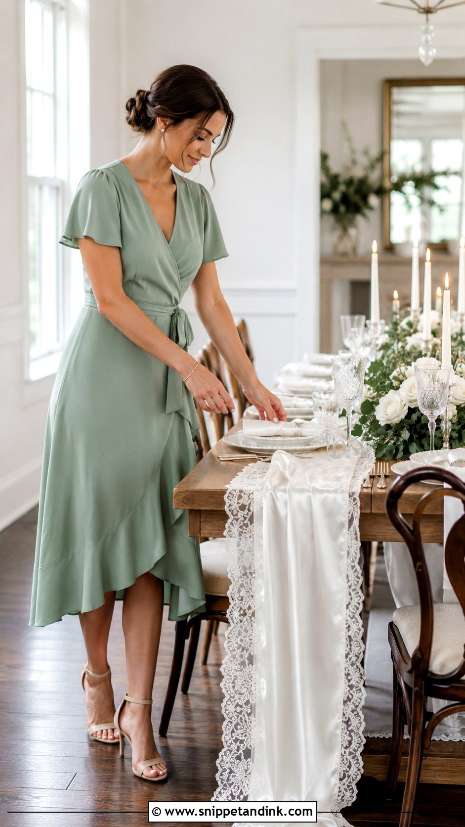 Make Wedding Dress Table Linens - Snippet and Ink - 20 What to Do with Wedding Dress Ideas