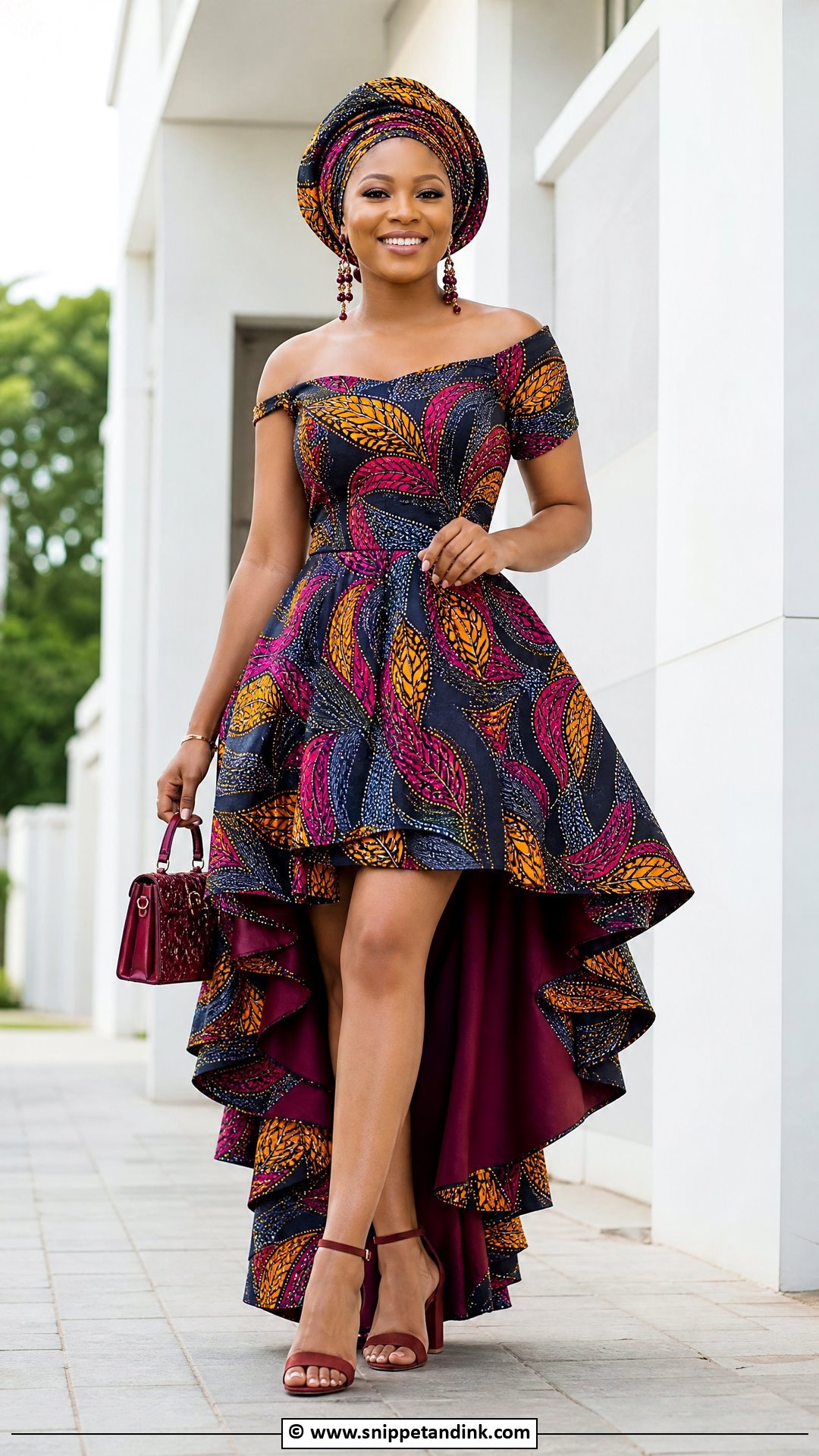 Makoti High Low Dress With Heels - Snippet and Ink - 35 Makoti Attire Ideas