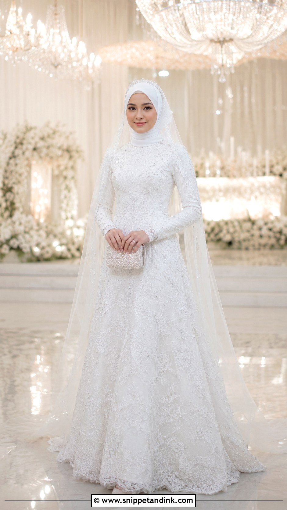 Malay Wedding Gown With Tudung - Snippet and Ink - 30 Malay Wedding Dress Ideas