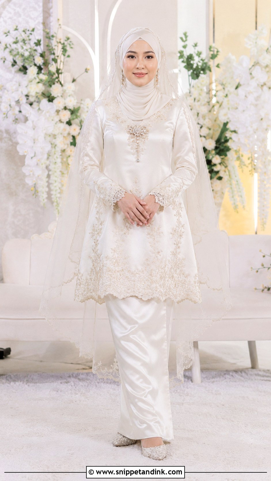Malaysian Baju Kurung Bridal Dress - Snippet and Ink - 20 Bridal Muslim Dresses