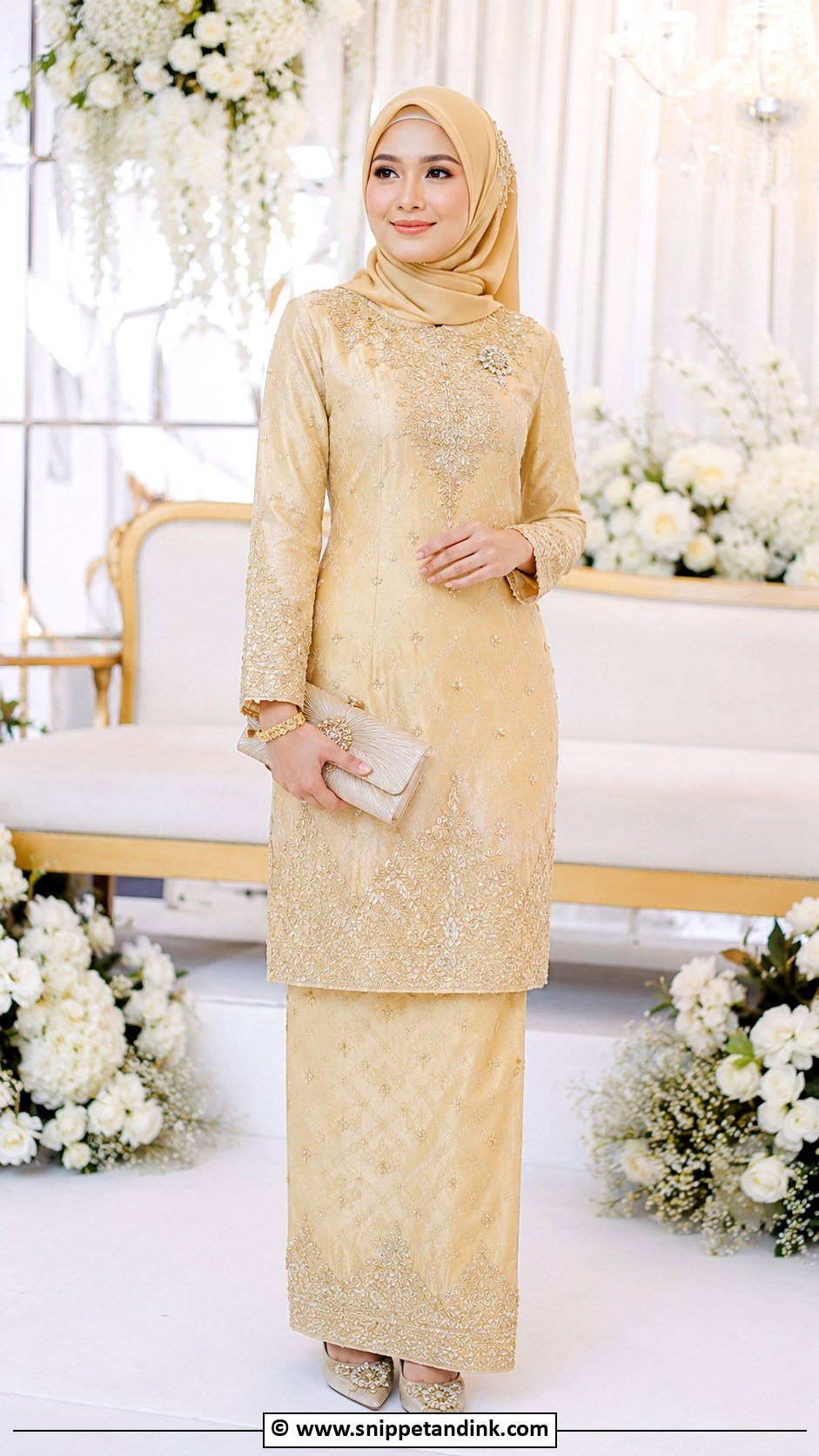 Malaysian Baju Kurung Wedding Attire - Snippet and Ink - 35 Traditional Wedding Attire Ideas