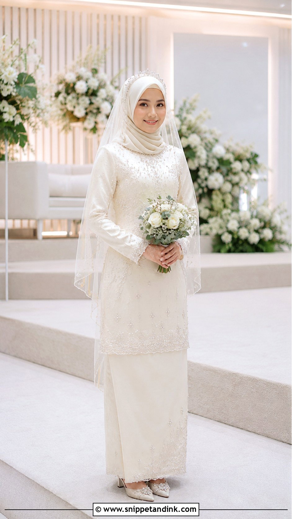 Malaysian Baju Kurung Wedding Dress - Snippet and Ink - 20 Eastern Wedding Dresses