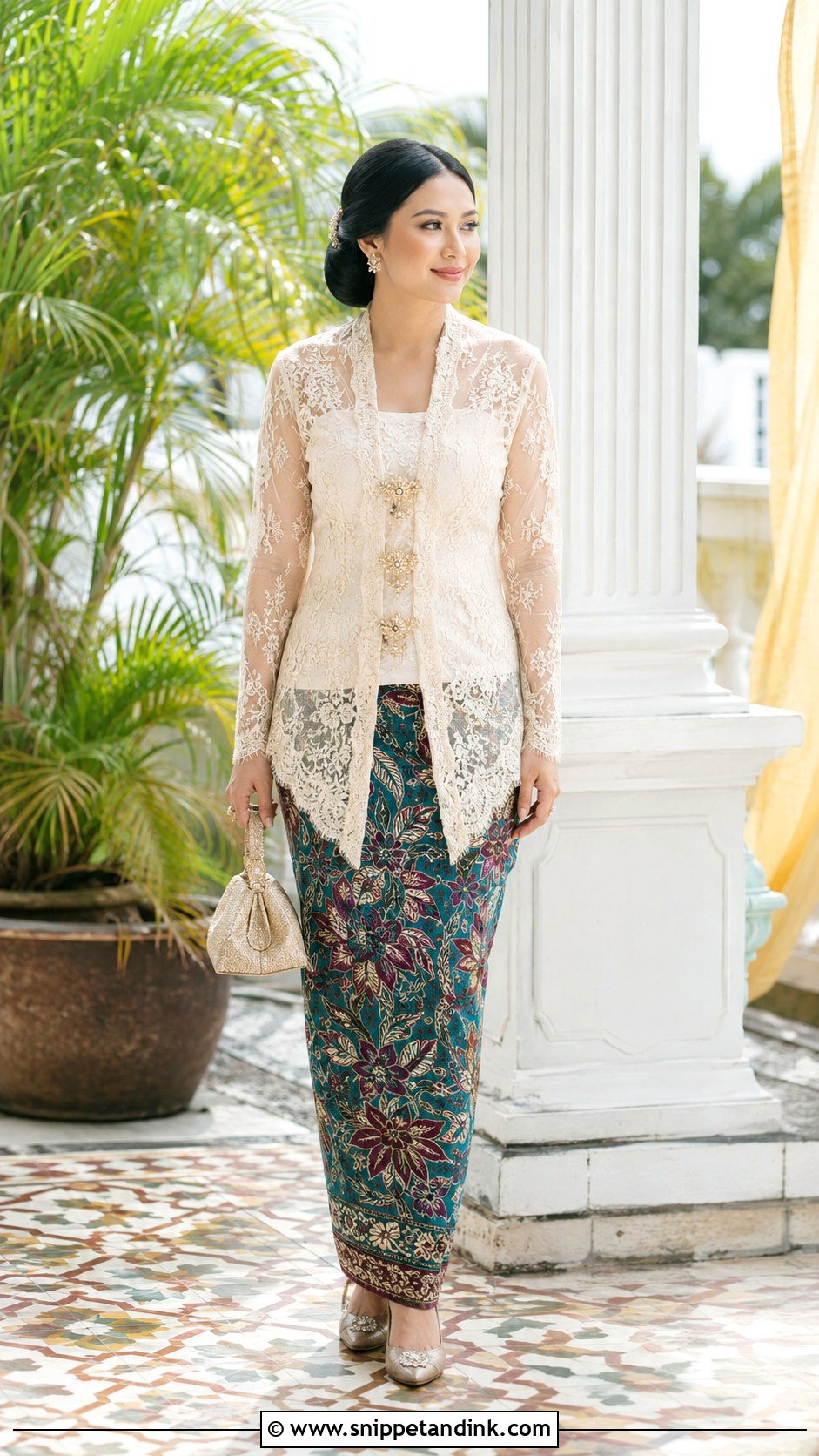 Malaysian Bride Batik Kebaya - Snippet and Ink - 20 Malaysian Bride Ideas