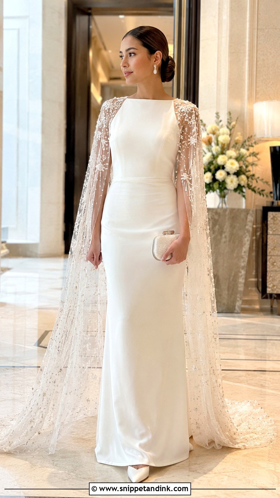 Malaysian Bride Detachable Cape Gown - Snippet and Ink - 20 Malaysian Bride Ideas