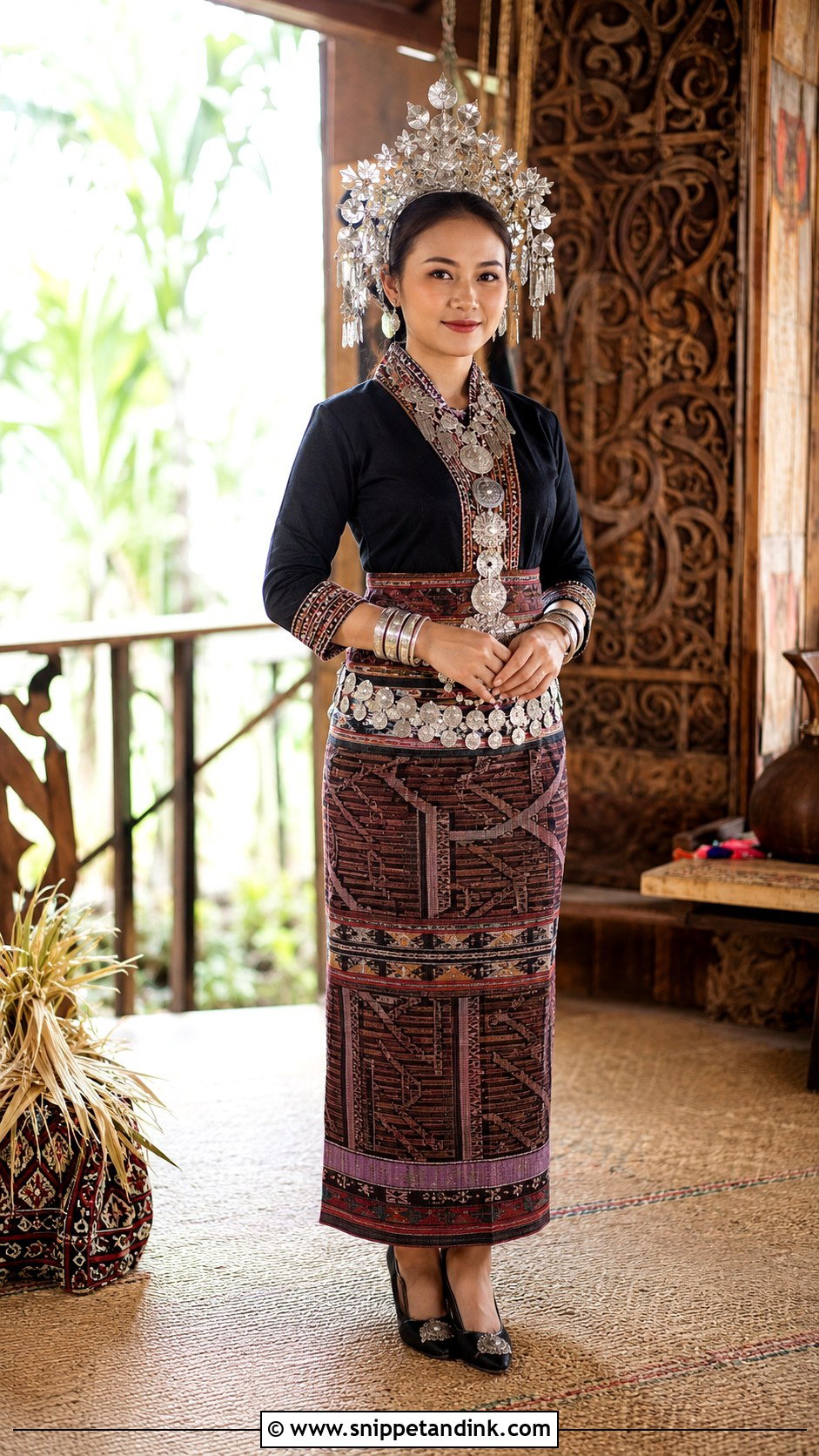 Malaysian Bride Iban Pua Kumbu Outfit - Snippet and Ink - 20 Malaysian Bride Ideas