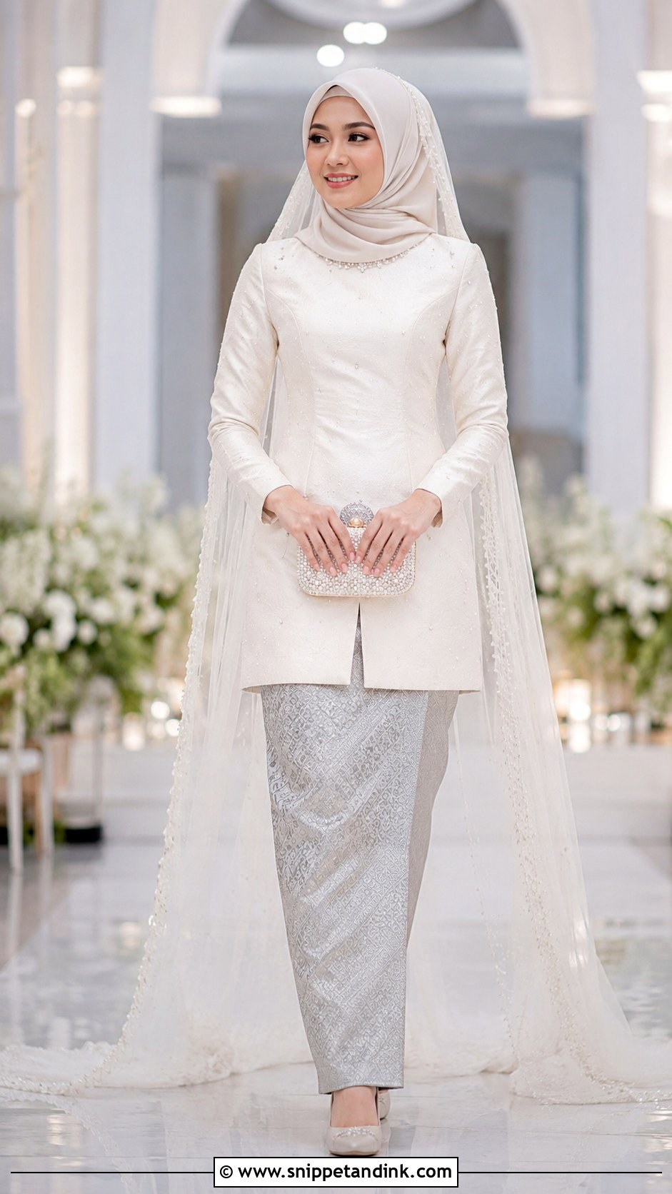 Malaysian Bride Modern Kebarung - Snippet and Ink - 20 Malaysian Bride Ideas