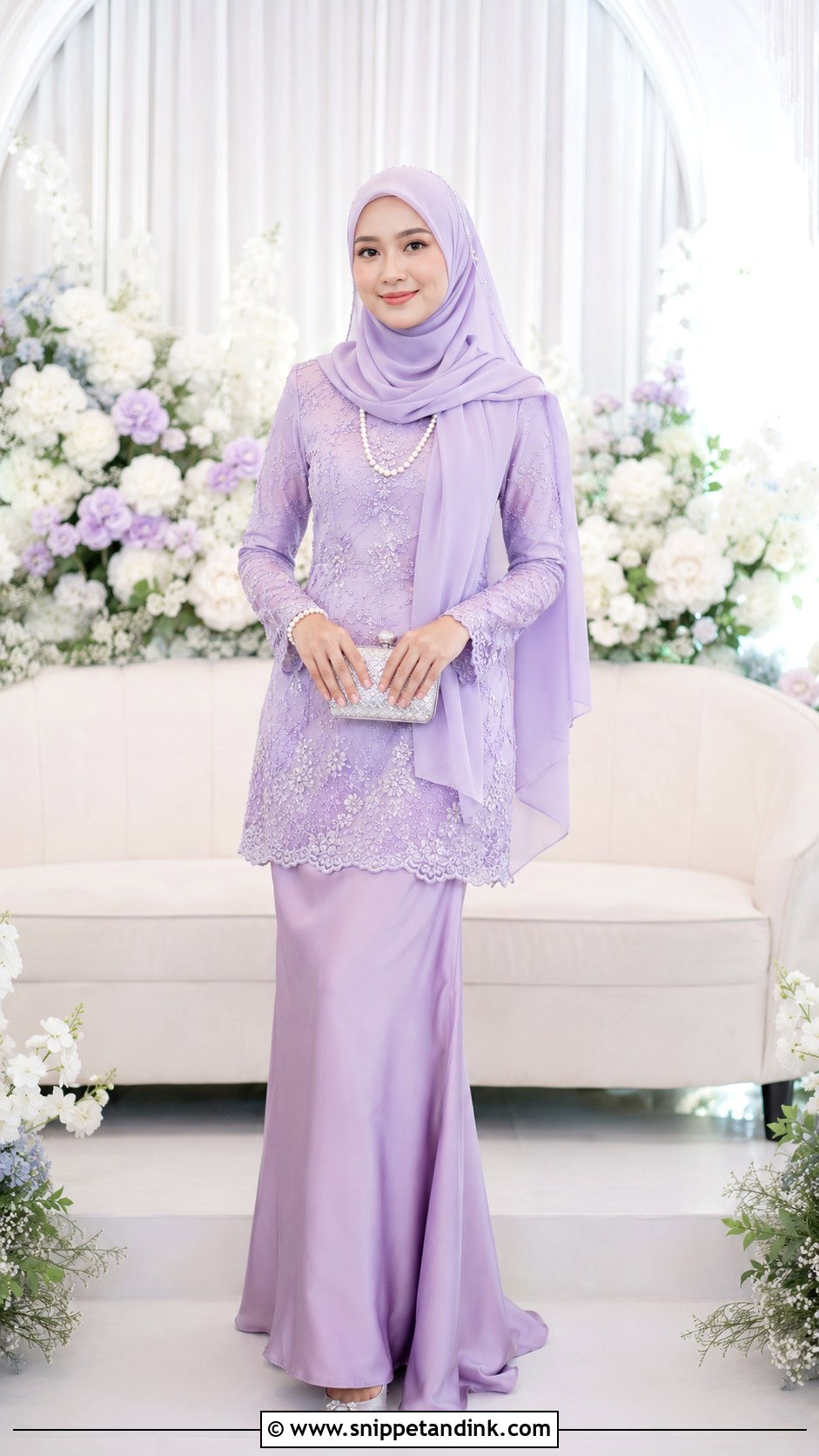 Malaysian Bride Pastel Baju Kurung - Snippet and Ink - 20 Malaysian Bride Ideas