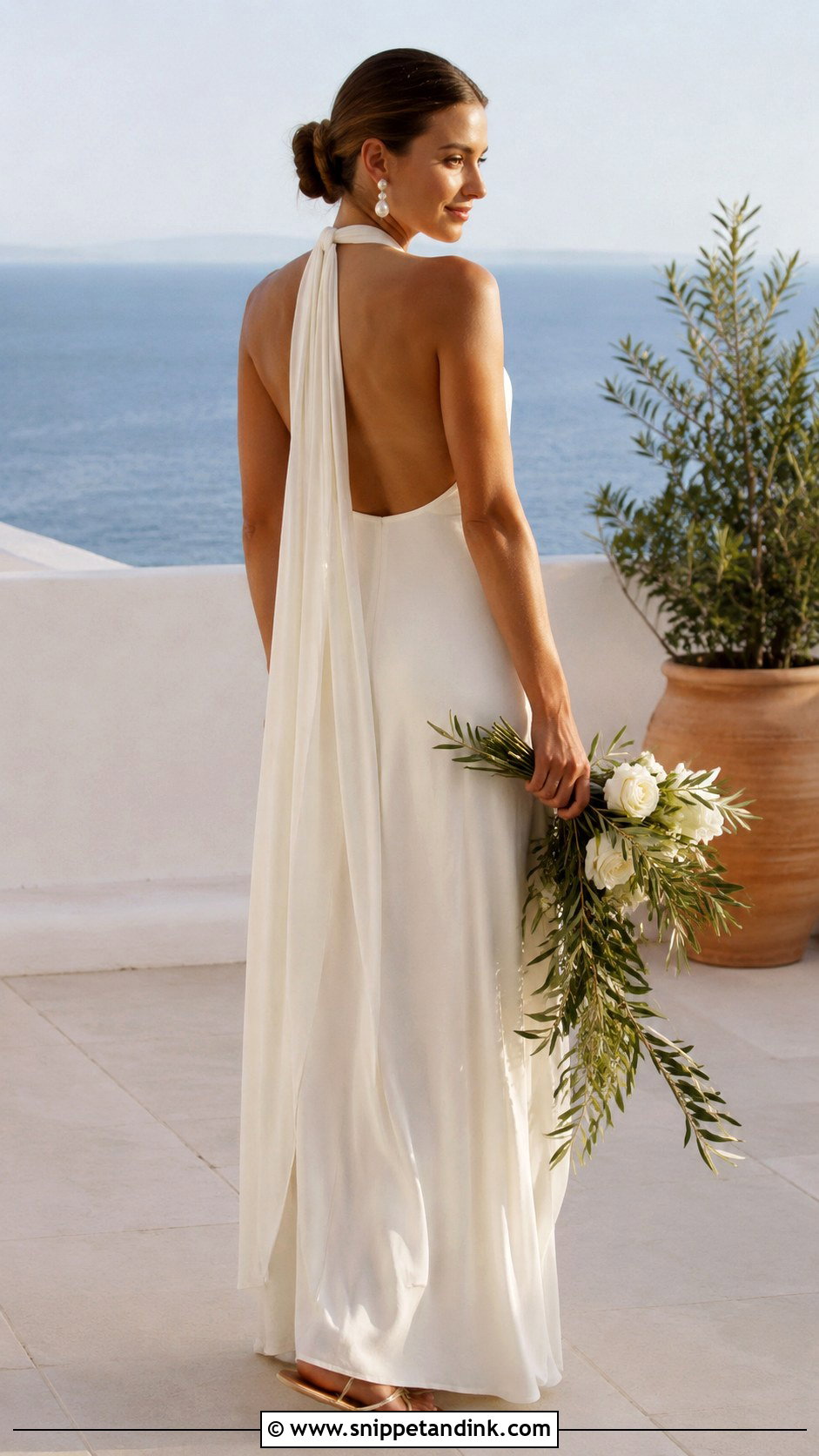Mamma Mia Halter Wedding Dress - Snippet and Ink - 25 Mamma Mia Wedding Dress Ideas