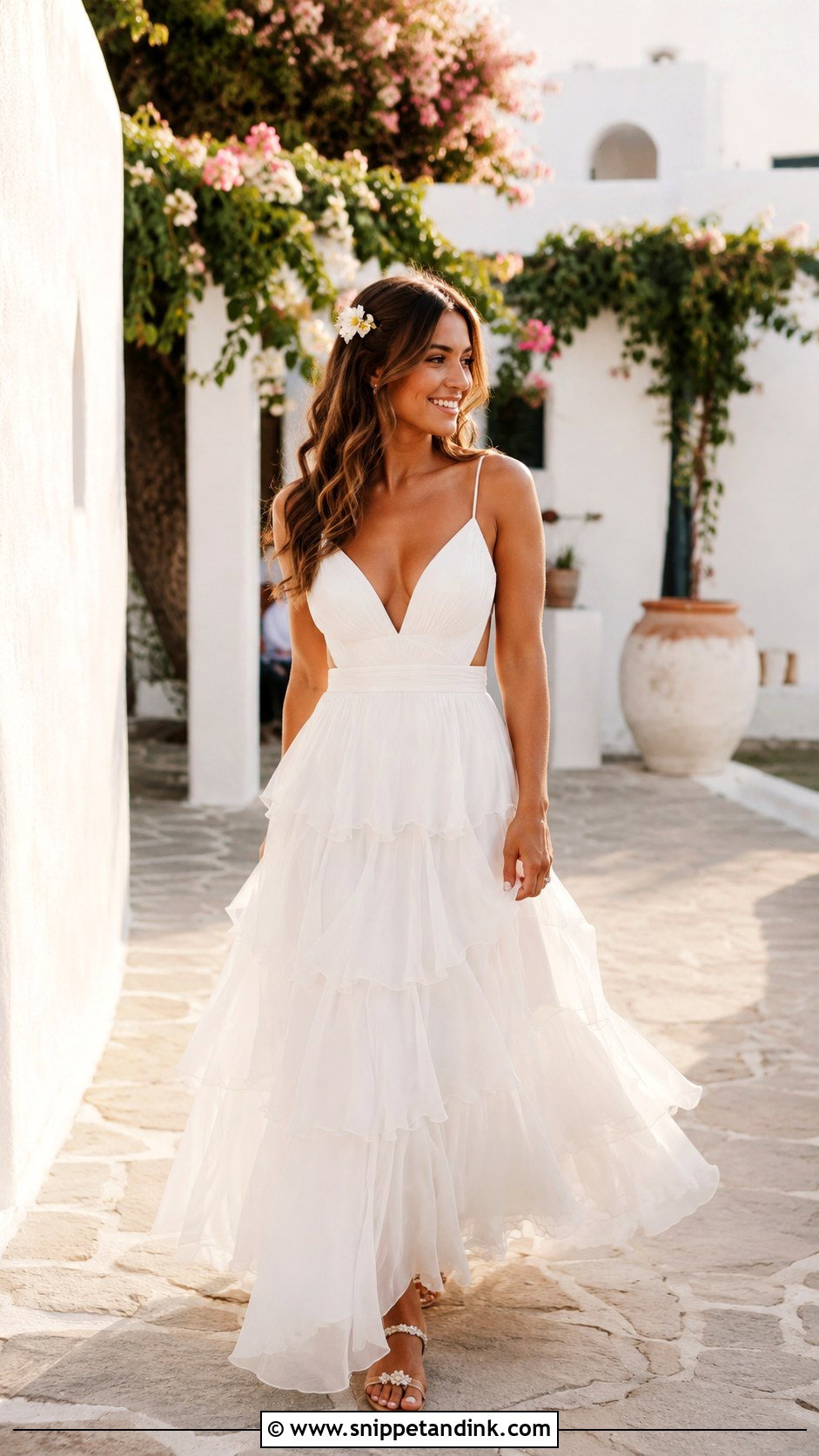 Mamma Mia Tiered Wedding Dress - Snippet and Ink - 25 Mamma Mia Wedding Dress Ideas