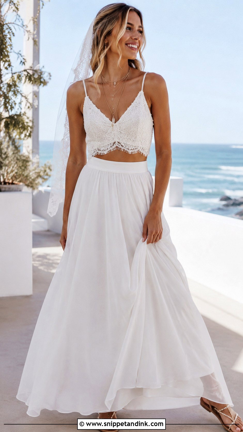 Mamma Mia Two Piece Wedding Dress - Snippet and Ink - 25 Mamma Mia Wedding Dress Ideas