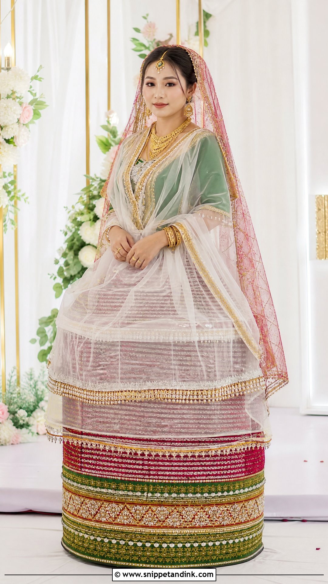 Manipuri Potloi Indian Bridal Outfit - Snippet and Ink - 20 Indian Bride Wedding Dress Ideas