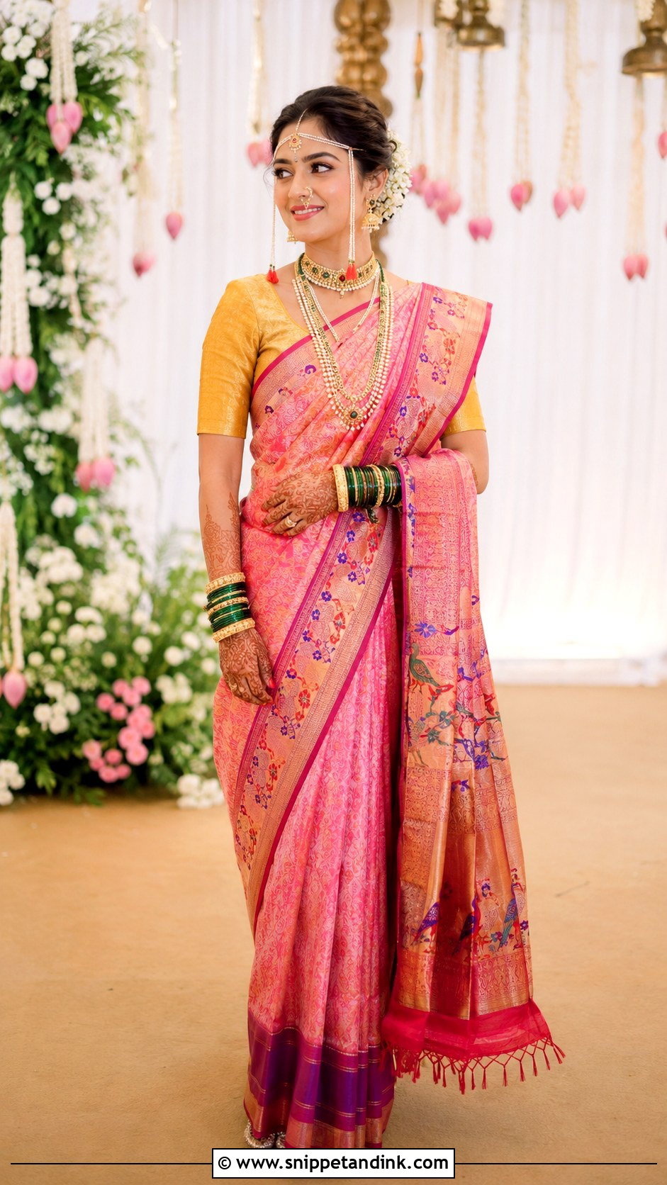 Marathi Bride Minimal Makeup Look - Snippet and Ink - 30 Marathi Bride Look Ideas