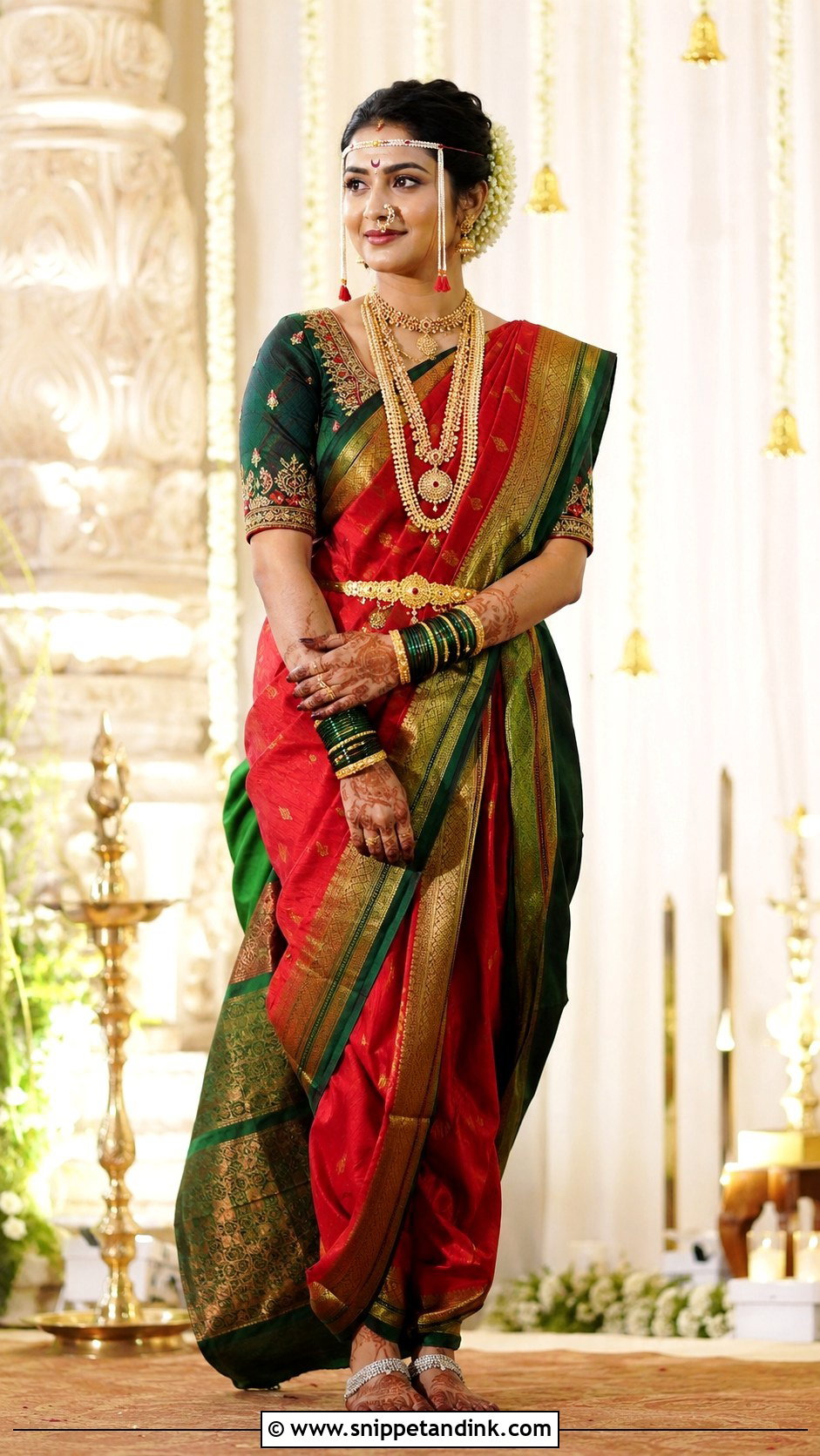 Marathi Bride Mundavalya Look - Snippet and Ink - 30 Marathi Bride Look Ideas
