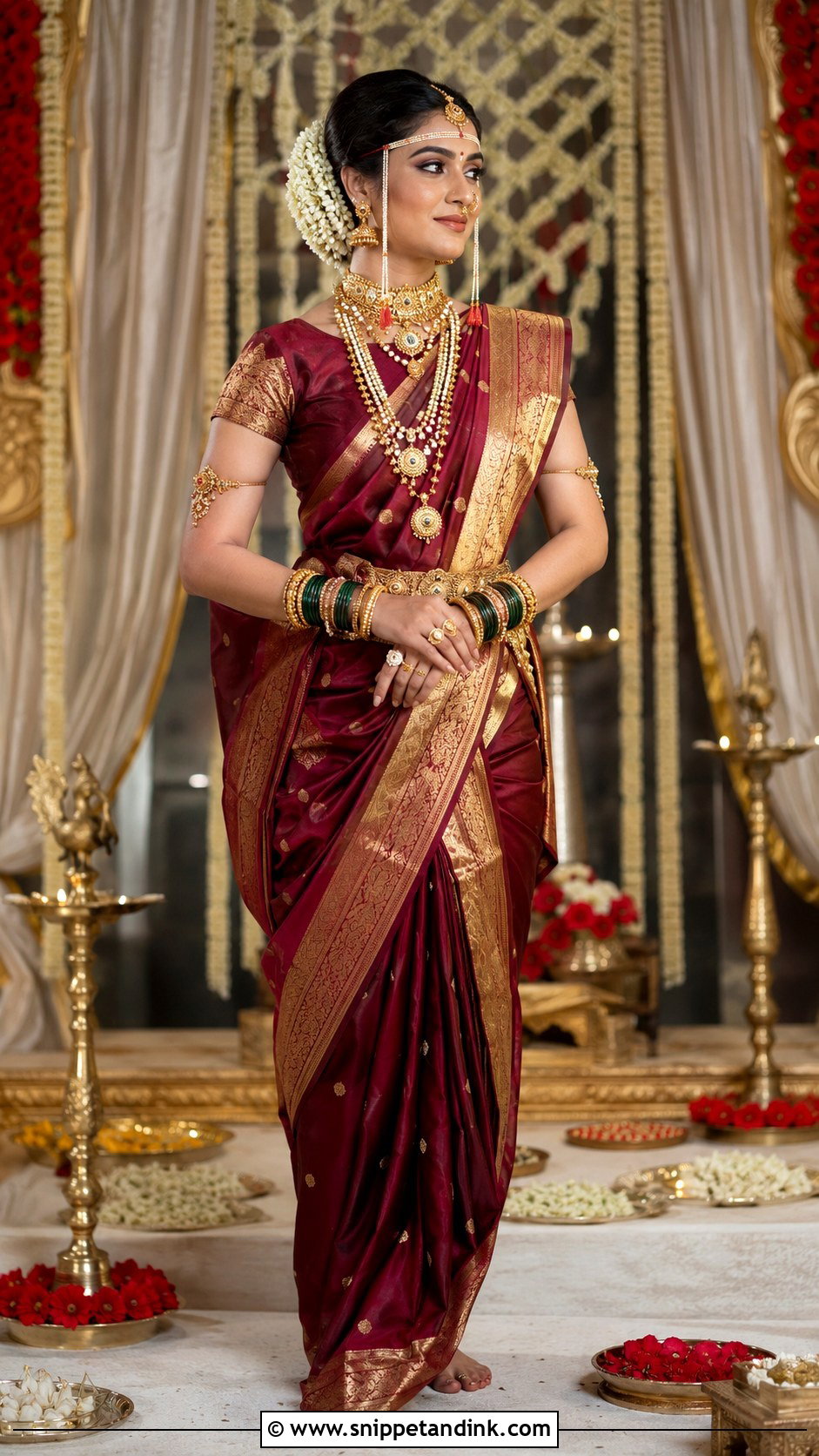 Marathi Bride Nath Look - Snippet and Ink - 30 Marathi Bride Look Ideas