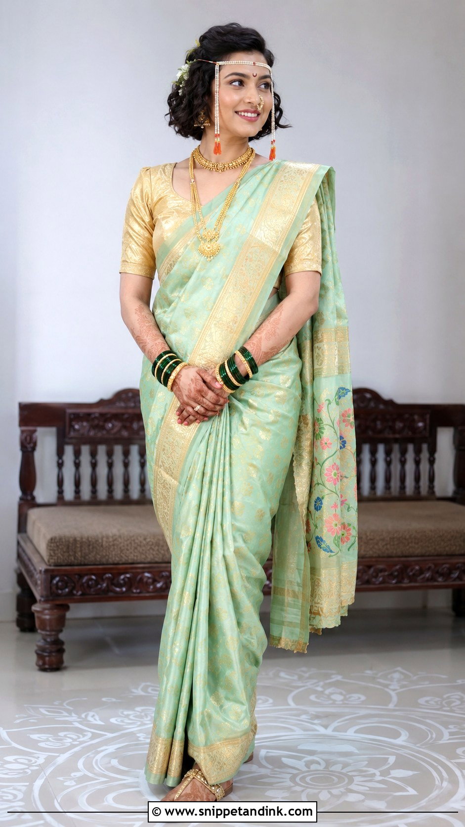 Marathi Bride Short Hair Look - Snippet and Ink - 30 Marathi Bride Look Ideas