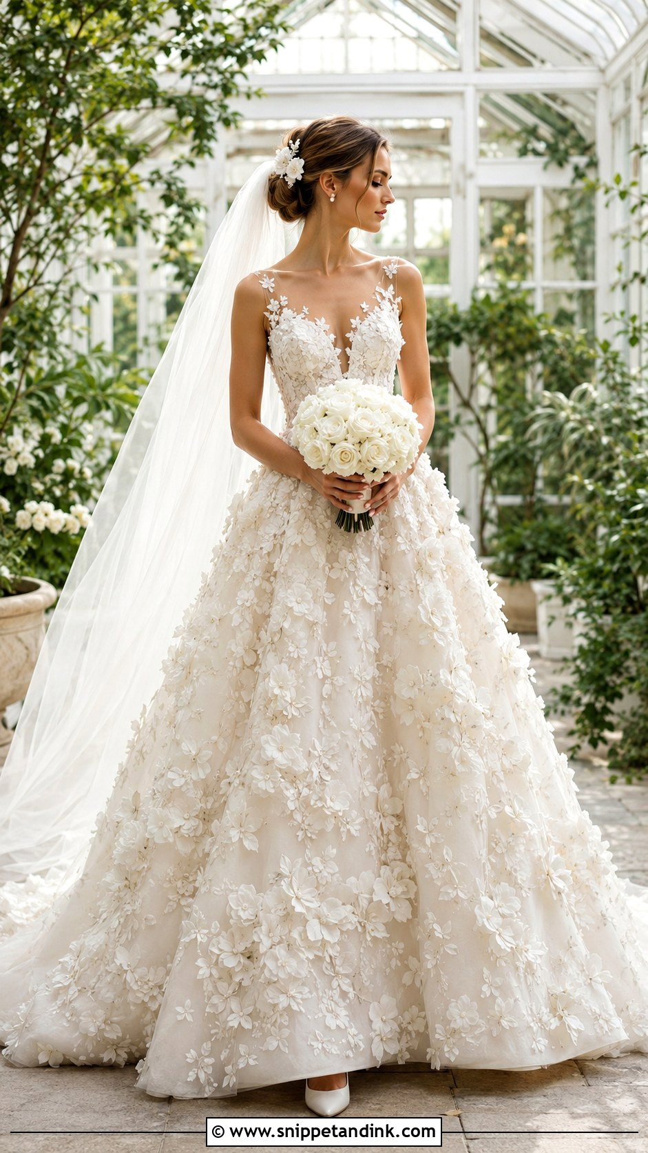 Marchesa 3D Flower Bridal Look - Snippet and Ink - 20 Marchesa Bridal Ideas