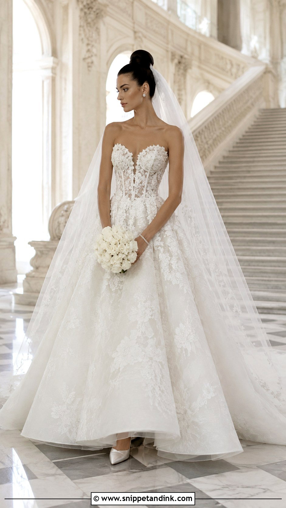Marchesa Corset Ball Gown Bridal Look - Snippet and Ink - 20 Marchesa Bridal Ideas