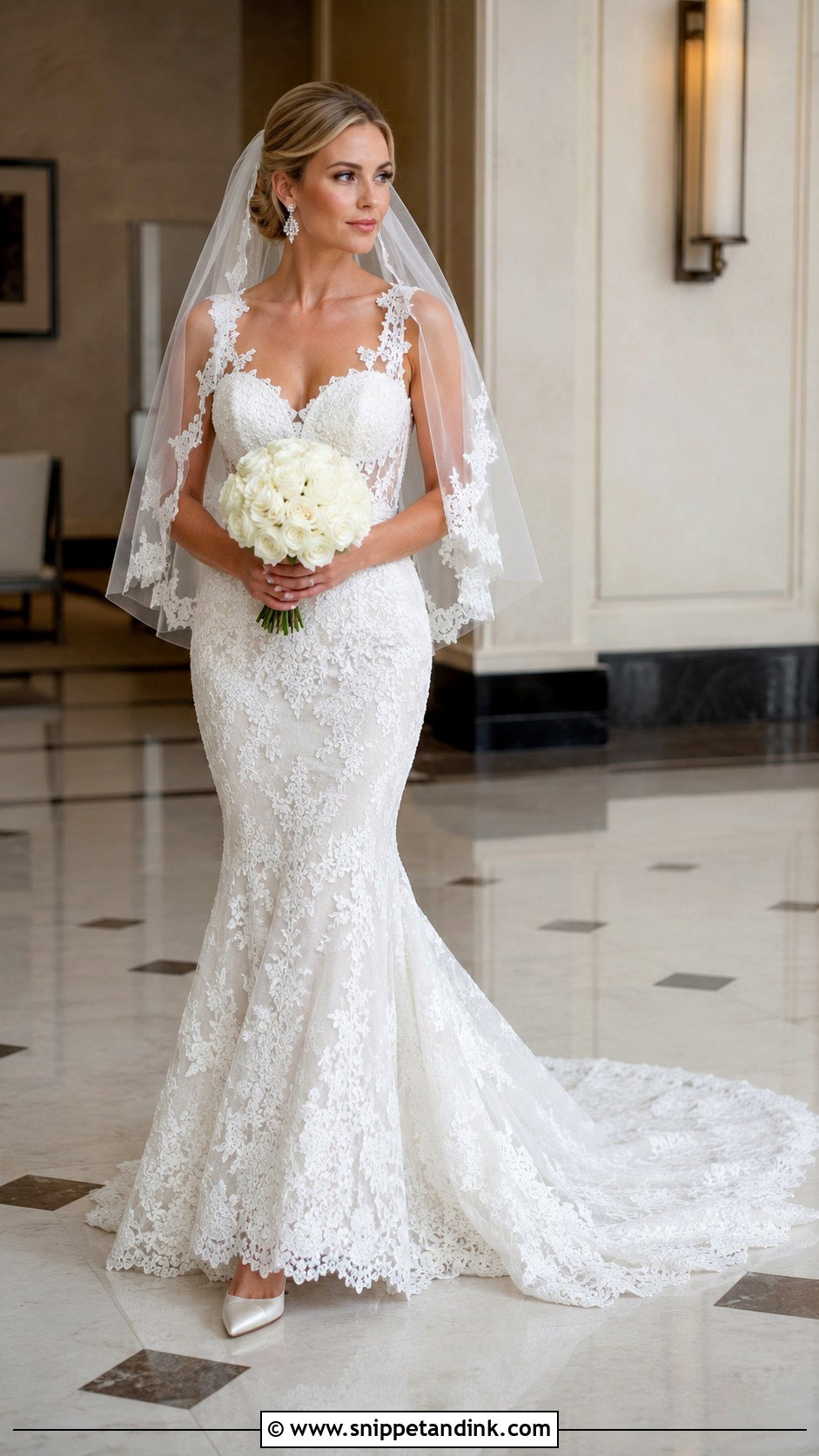 Marchesa Lace Mermaid Bridal Look - Snippet and Ink - 20 Marchesa Bridal Ideas