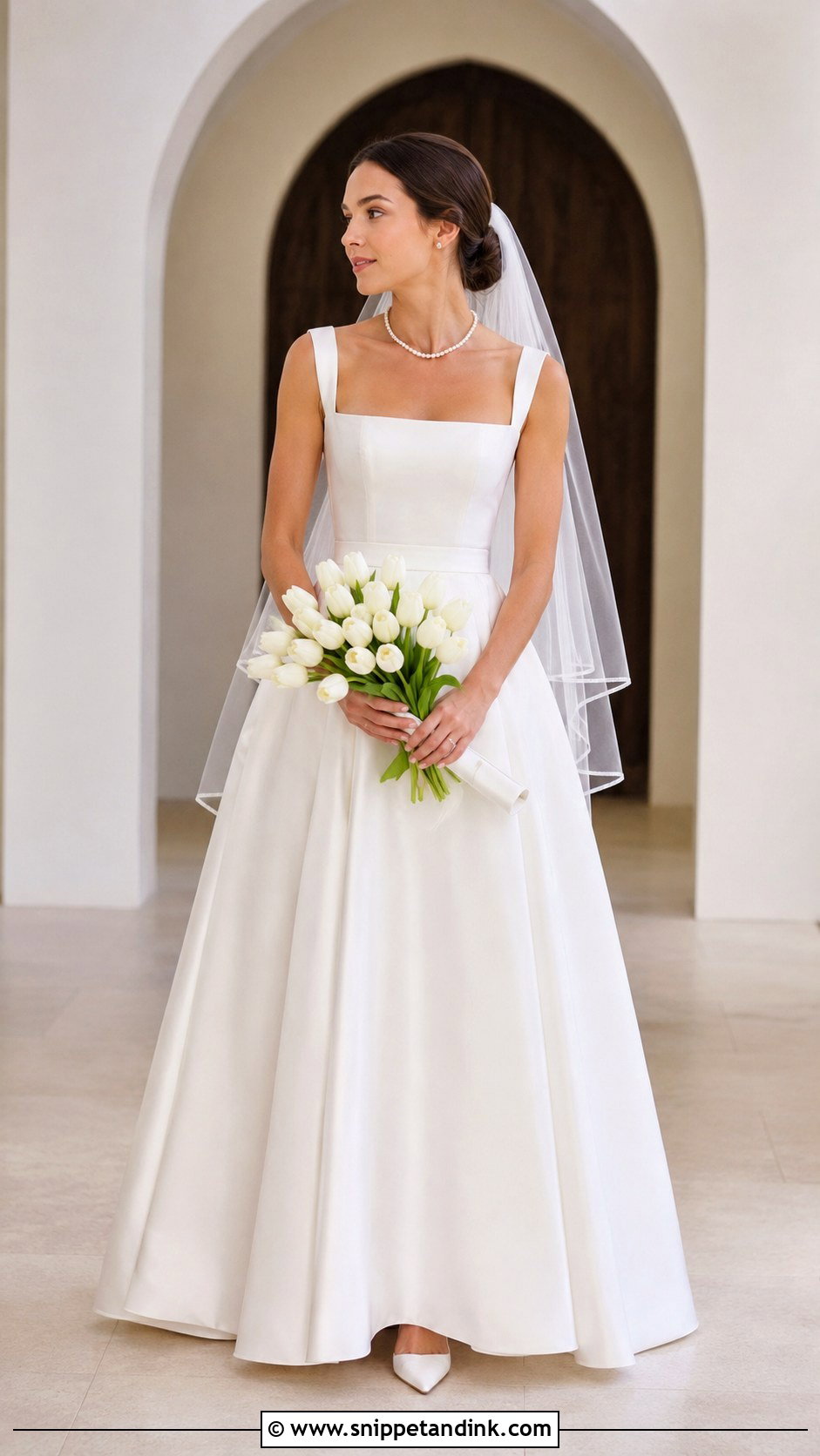 Marchesa Square Neck Bridal Look - Snippet and Ink - 20 Marchesa Bridal Ideas