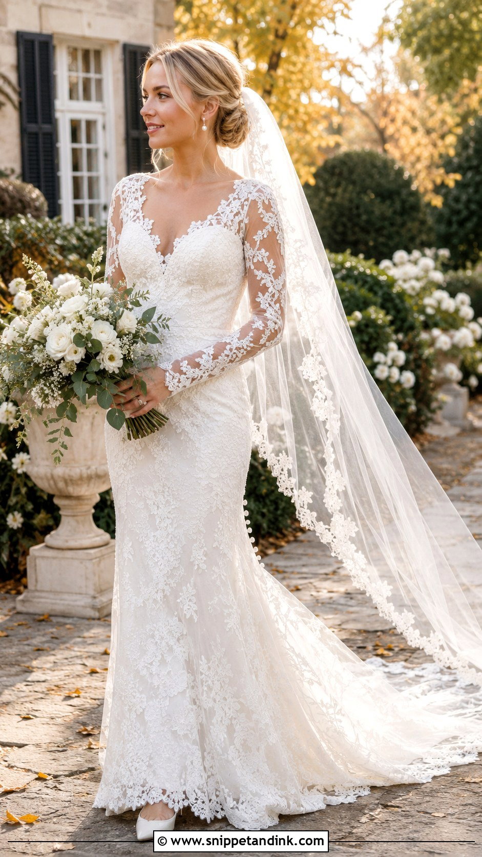 Margot Robbie Lace Sleeve Wedding Dress - Snippet and Ink - 20 Margot Robbie Wedding Dress Ideas