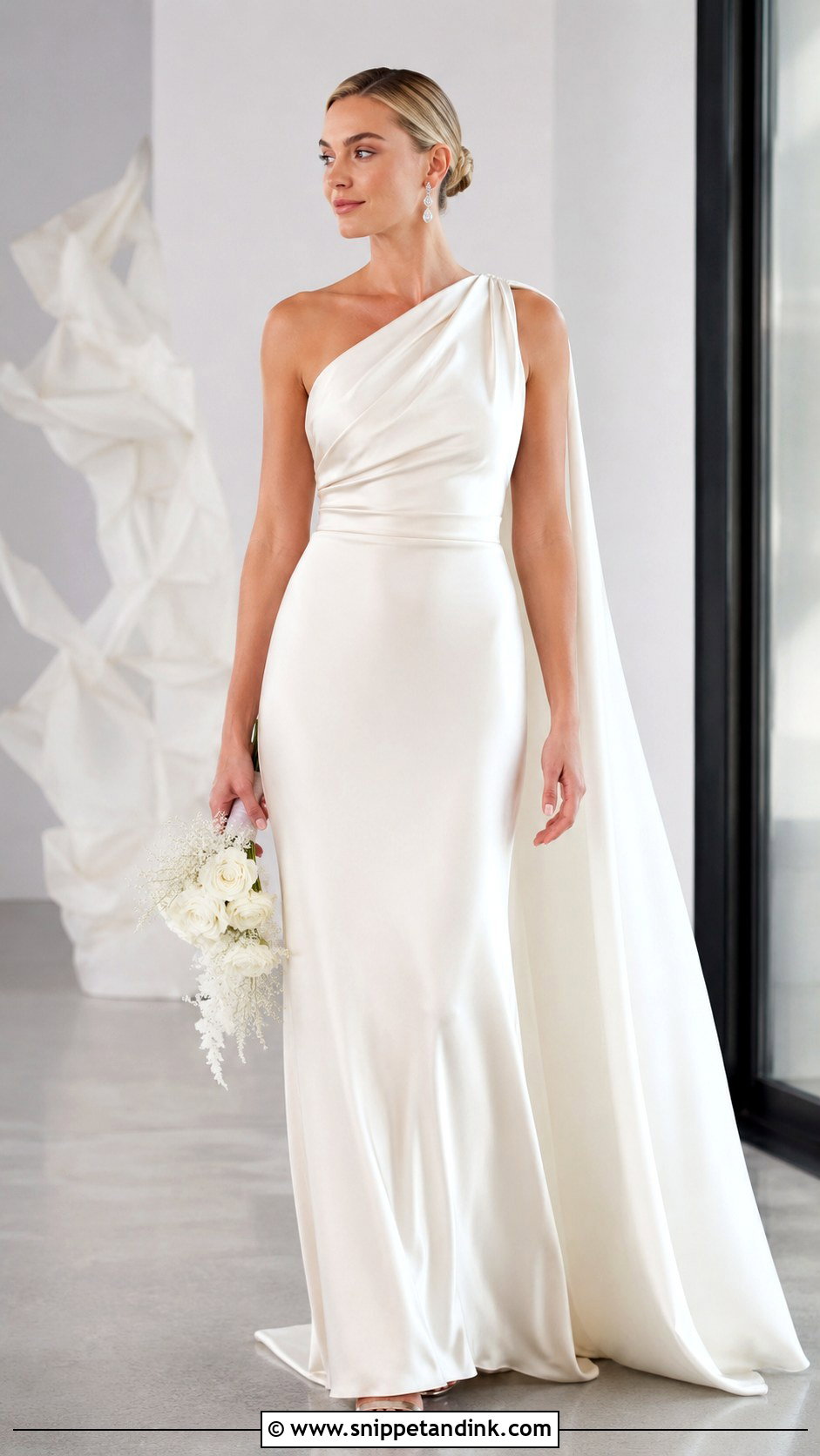Margot Robbie One Shoulder Wedding Dress - Snippet and Ink - 20 Margot Robbie Wedding Dress Ideas