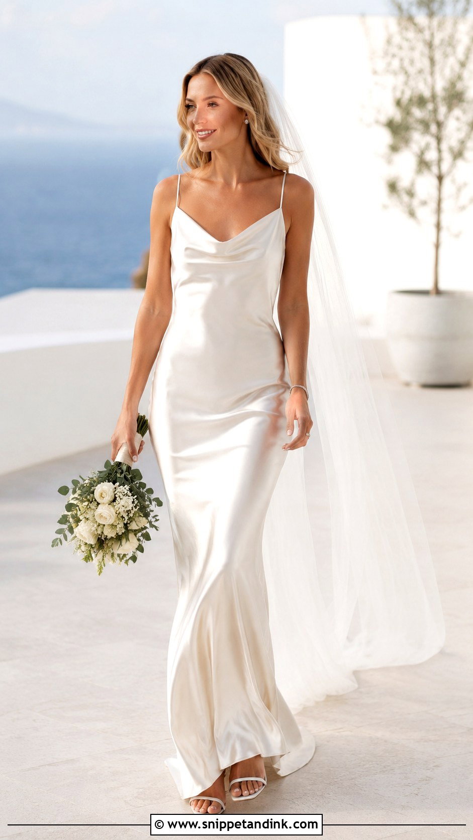 Margot Robbie Satin Slip Wedding Dress - Snippet and Ink - 20 Margot Robbie Wedding Dress Ideas