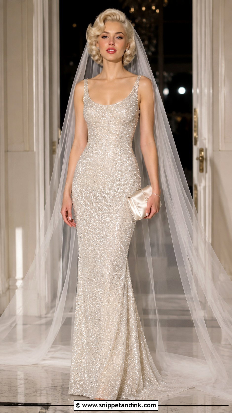 Marilyn Monroe Crystal Wedding Dress - Snippet and Ink - 20 Marilyn Monroe Wedding Dress Ideas