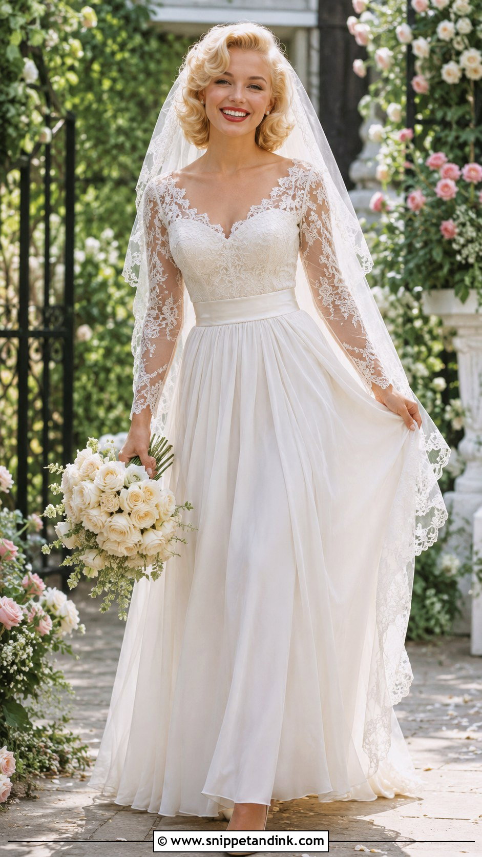 Marilyn Monroe Lace Wedding Dress - Snippet and Ink - 20 Marilyn Monroe Wedding Dress Ideas