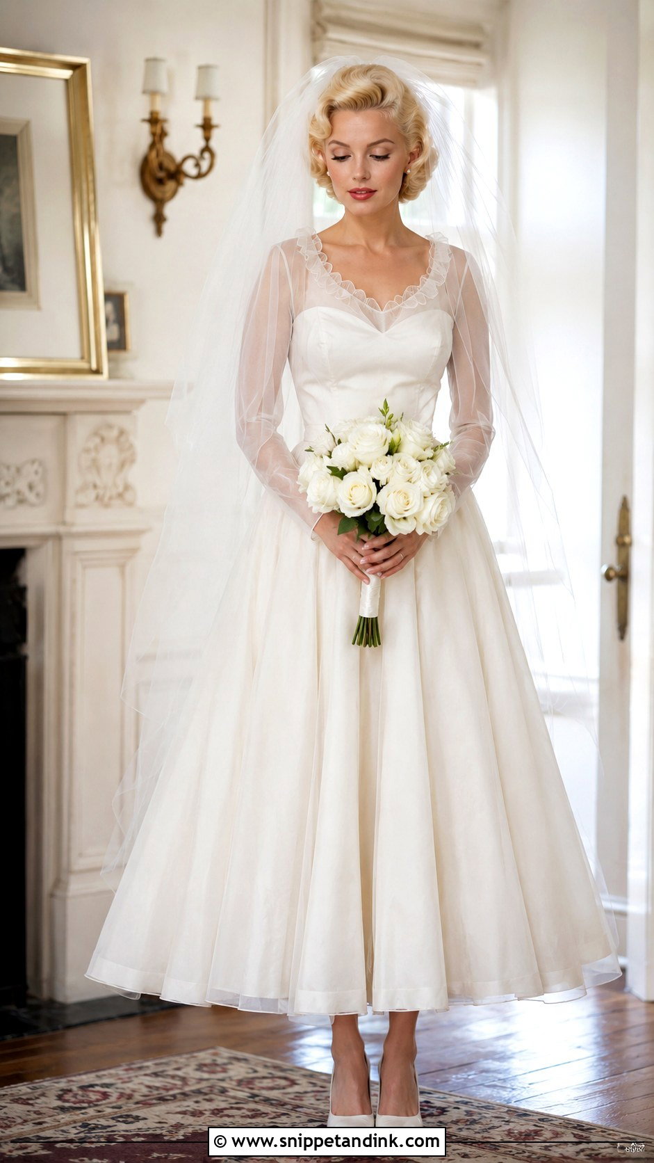 Marilyn Monroe Long Sleeve Wedding Dress - Snippet and Ink - 20 Marilyn Monroe Wedding Dress Ideas