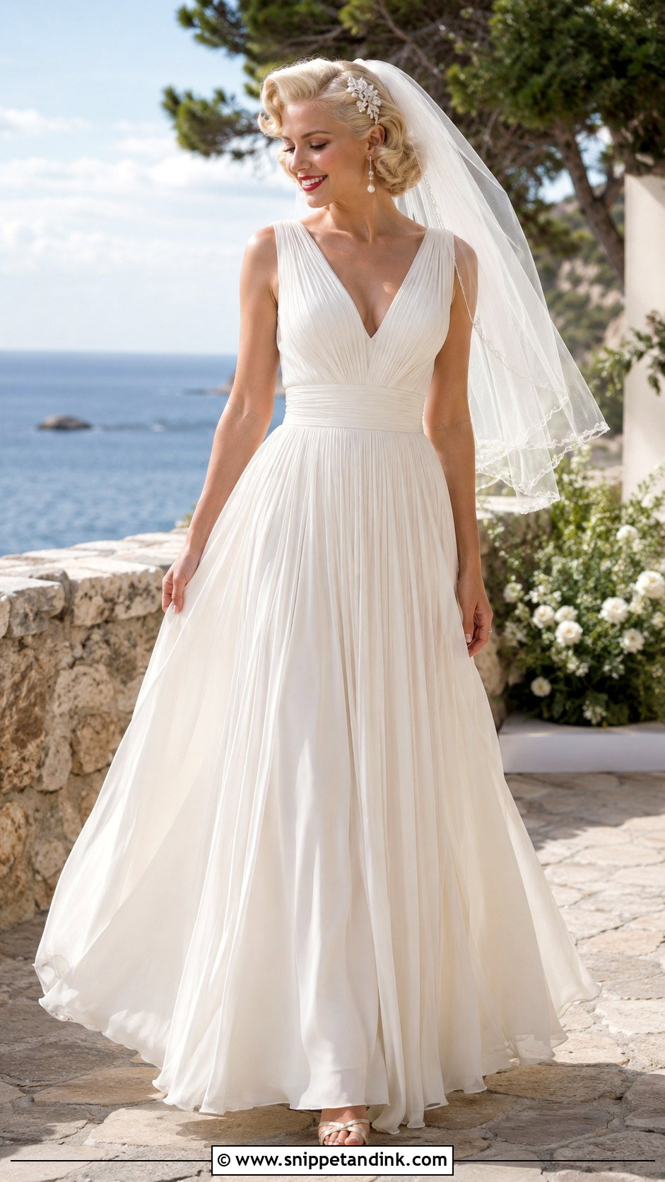 Marilyn Monroe Pleated Wedding Dress - Snippet and Ink - 20 Marilyn Monroe Wedding Dress Ideas