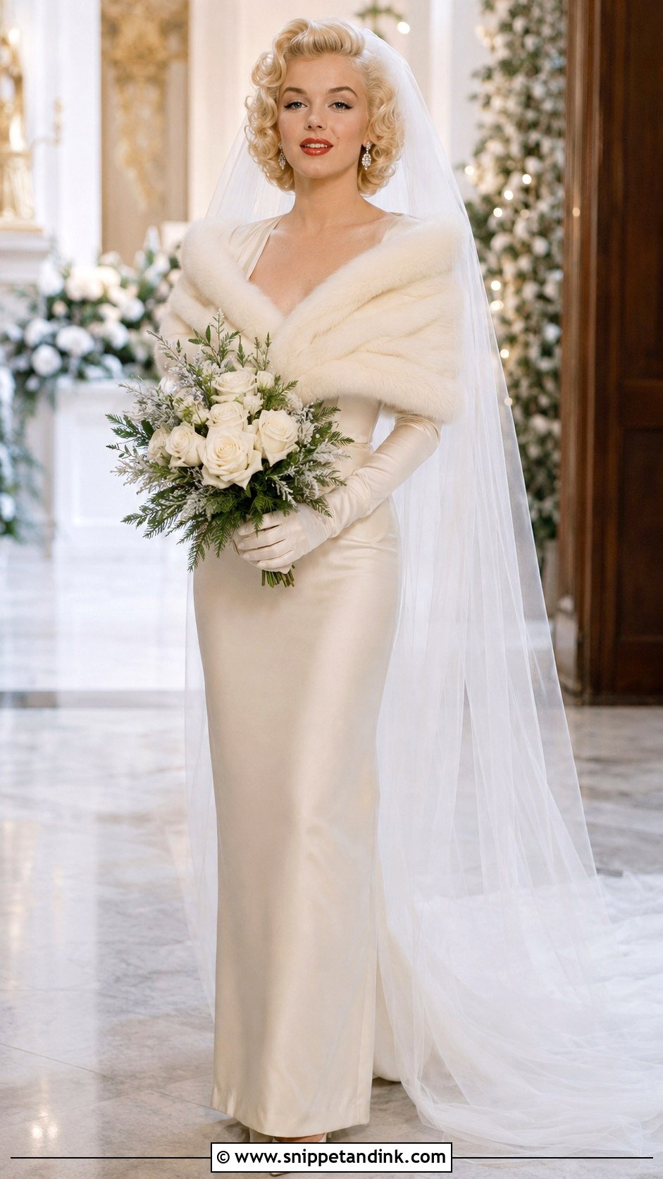 Marilyn Monroe Winter Wedding Dress - Snippet and Ink - 20 Marilyn Monroe Wedding Dress Ideas