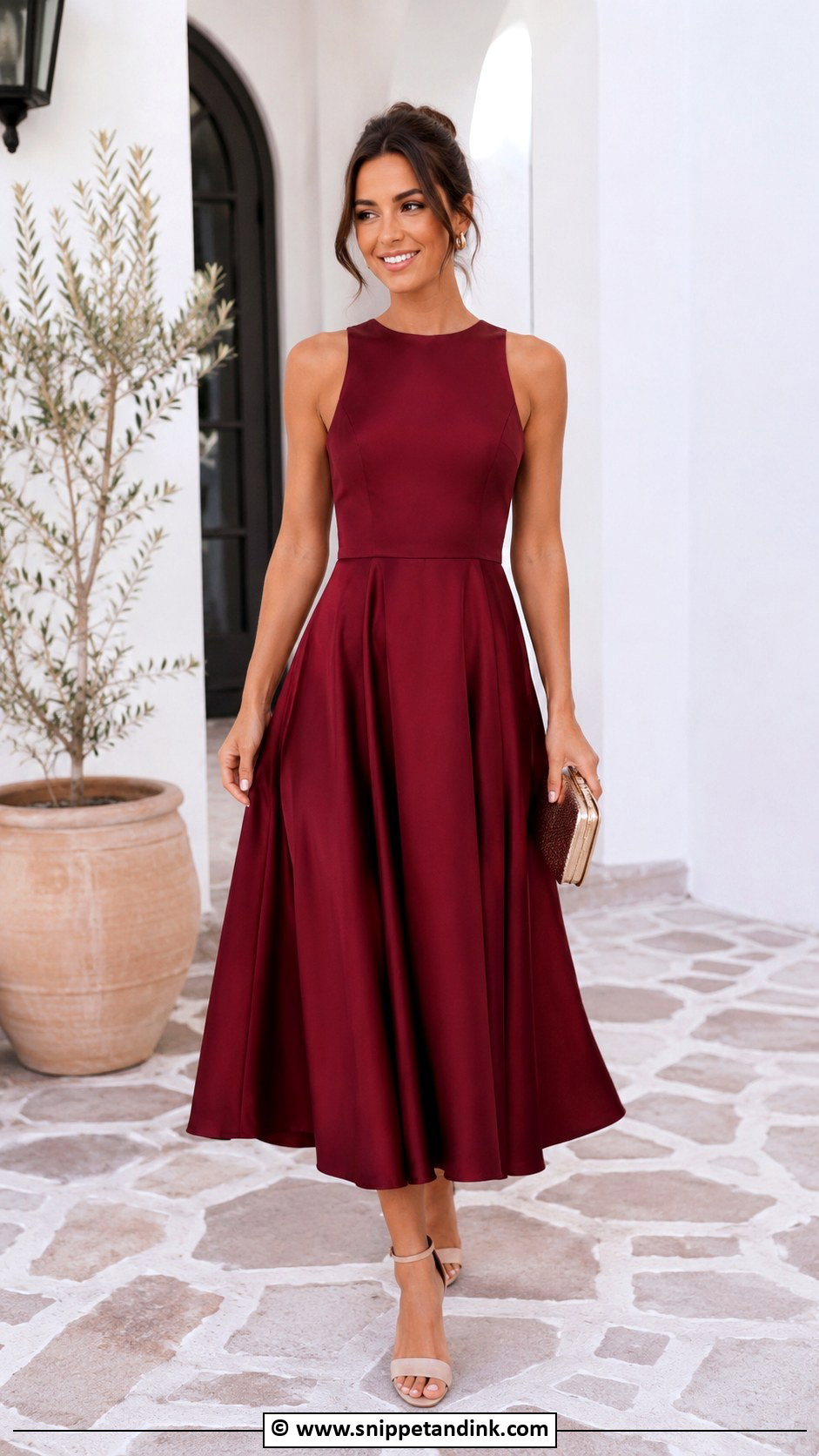 Maroon A Line Wedding Dress - Snippet and Ink - 25 Maroon Wedding Dress Ideas