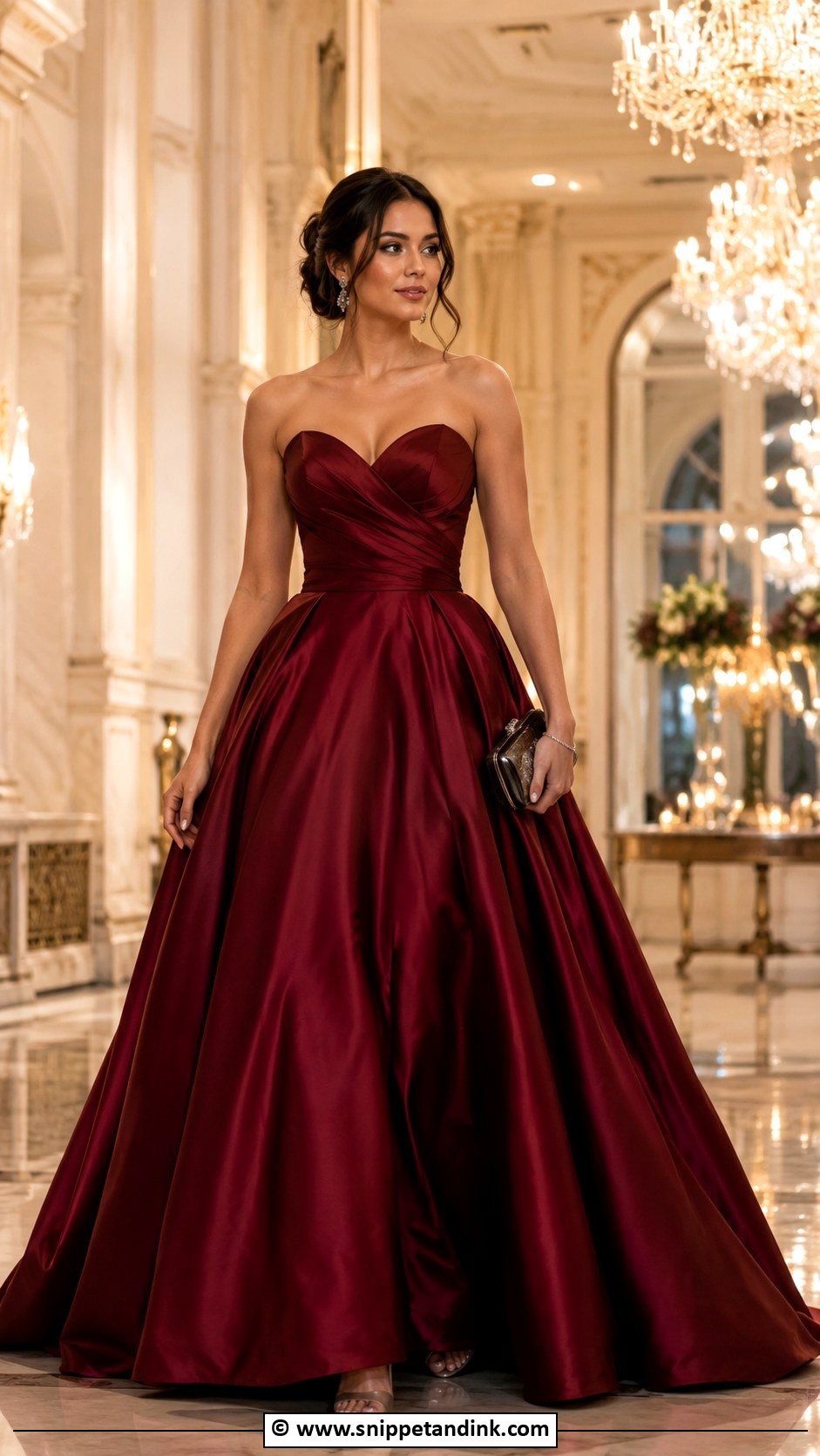 Maroon Ball Gown Wedding Dress - Snippet and Ink - 25 Maroon Wedding Dress Ideas