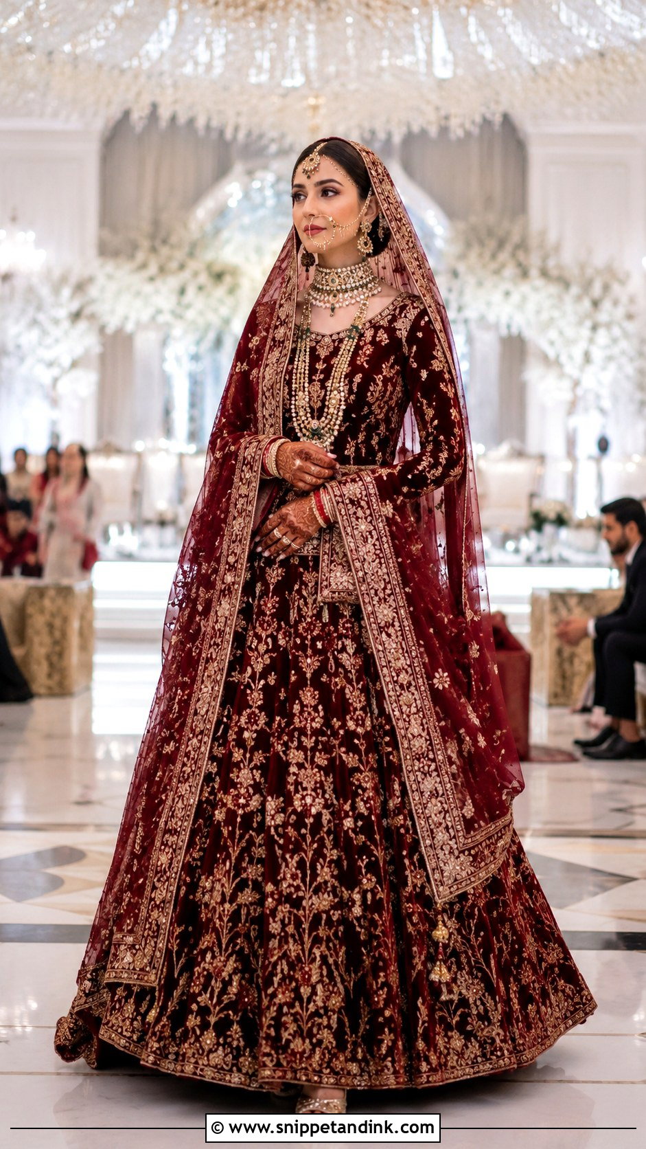 Maroon Baraat Lehenga - Snippet and Ink - 25 Baraat Dress Pakistani Bridal Wear Ideas