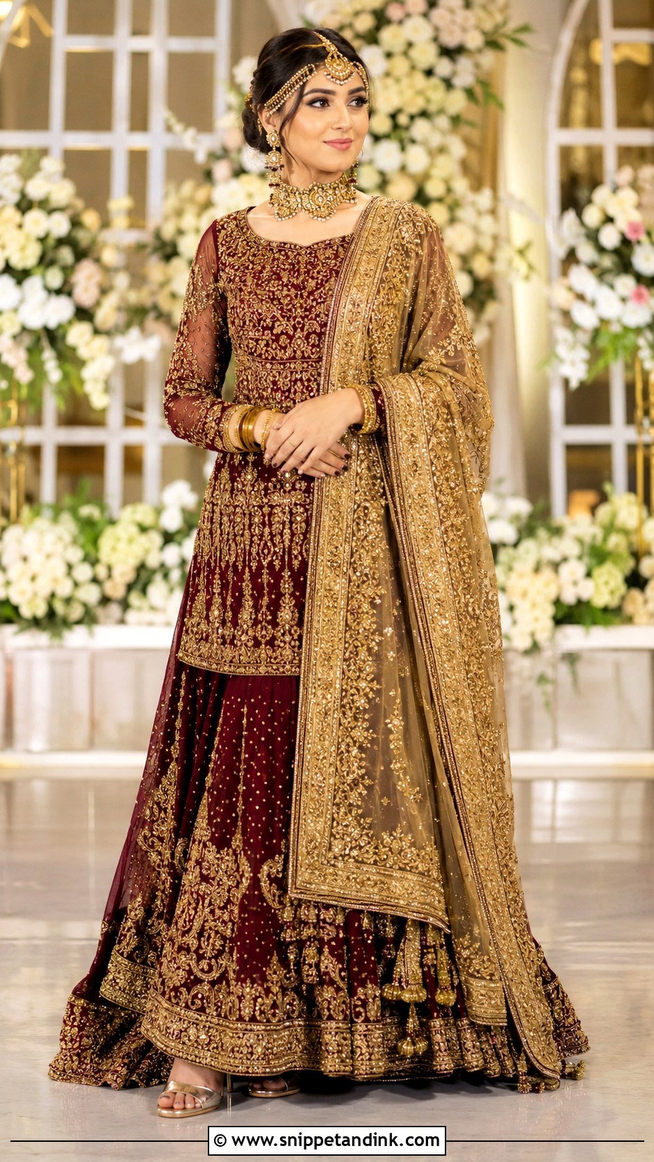 Maroon Bridal Lehenga Pakistan - Snippet and Ink - 25 Bridal Dresses Pakistan