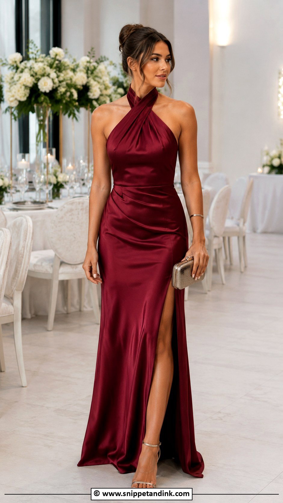 Maroon Halter Wedding Dress - Snippet and Ink - 25 Maroon Wedding Dress Ideas