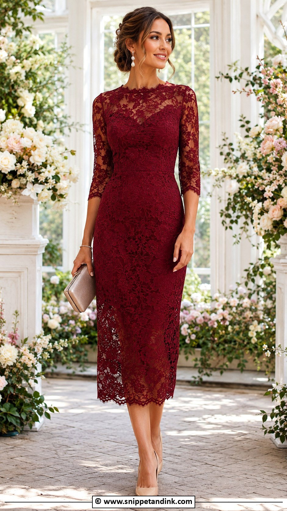 Maroon Lace Wedding Dress - Snippet and Ink - 25 Maroon Wedding Dress Ideas