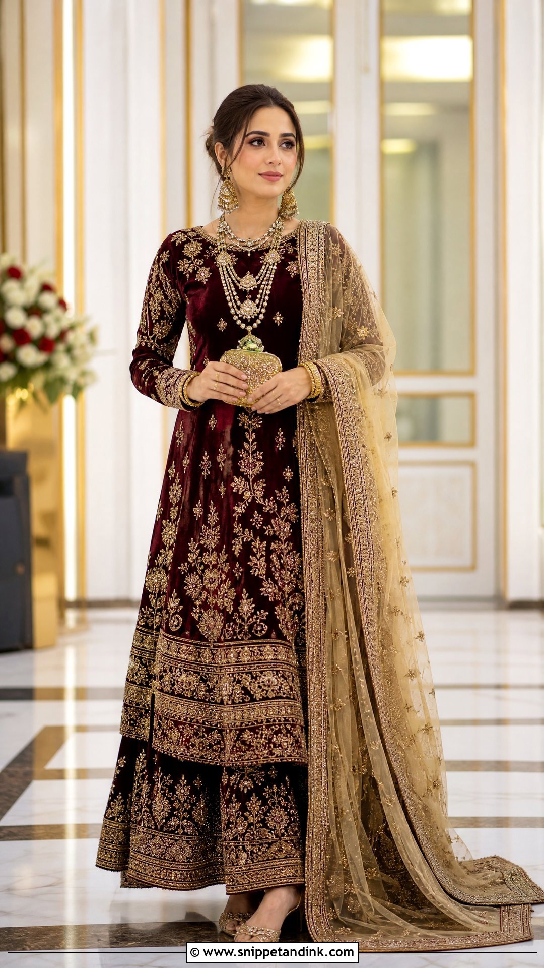 Maroon Pakistani Wedding Lehenga - Snippet and Ink - 25 Pakistani Wedding Dresses Ideas