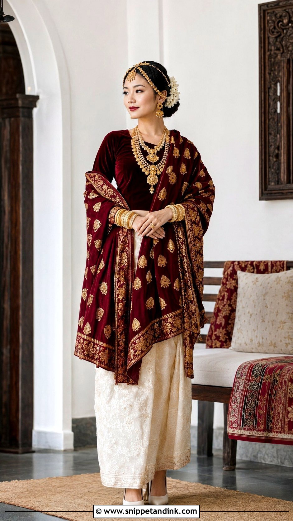 Maroon Potloi Manipuri Bride - Snippet and Ink - 20 Manipuri Bride Ideas